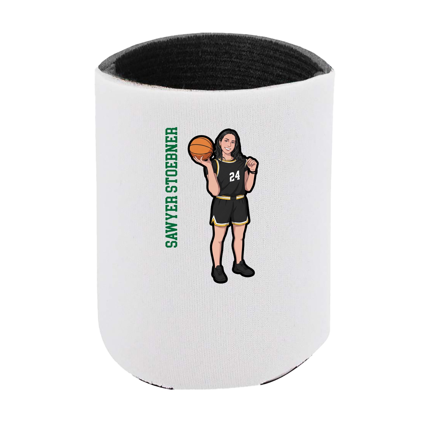 Can Holder — Name Vertical in White
