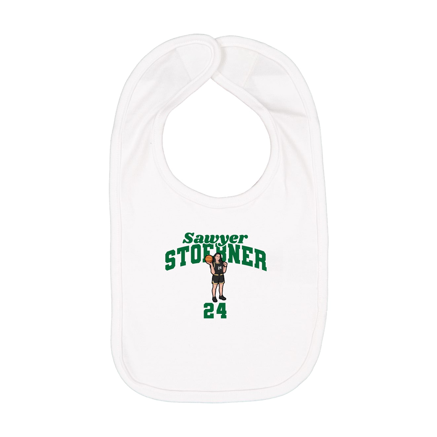 Infant Bib — Signature Arch in White