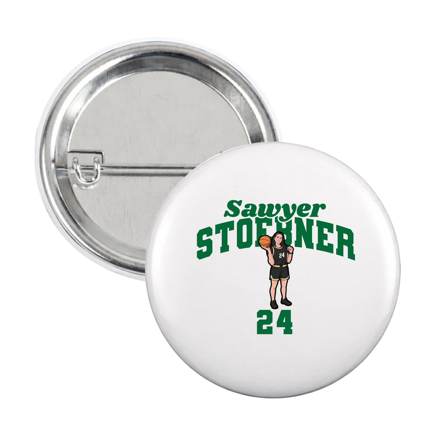Game Day Button — Signature Arch in White