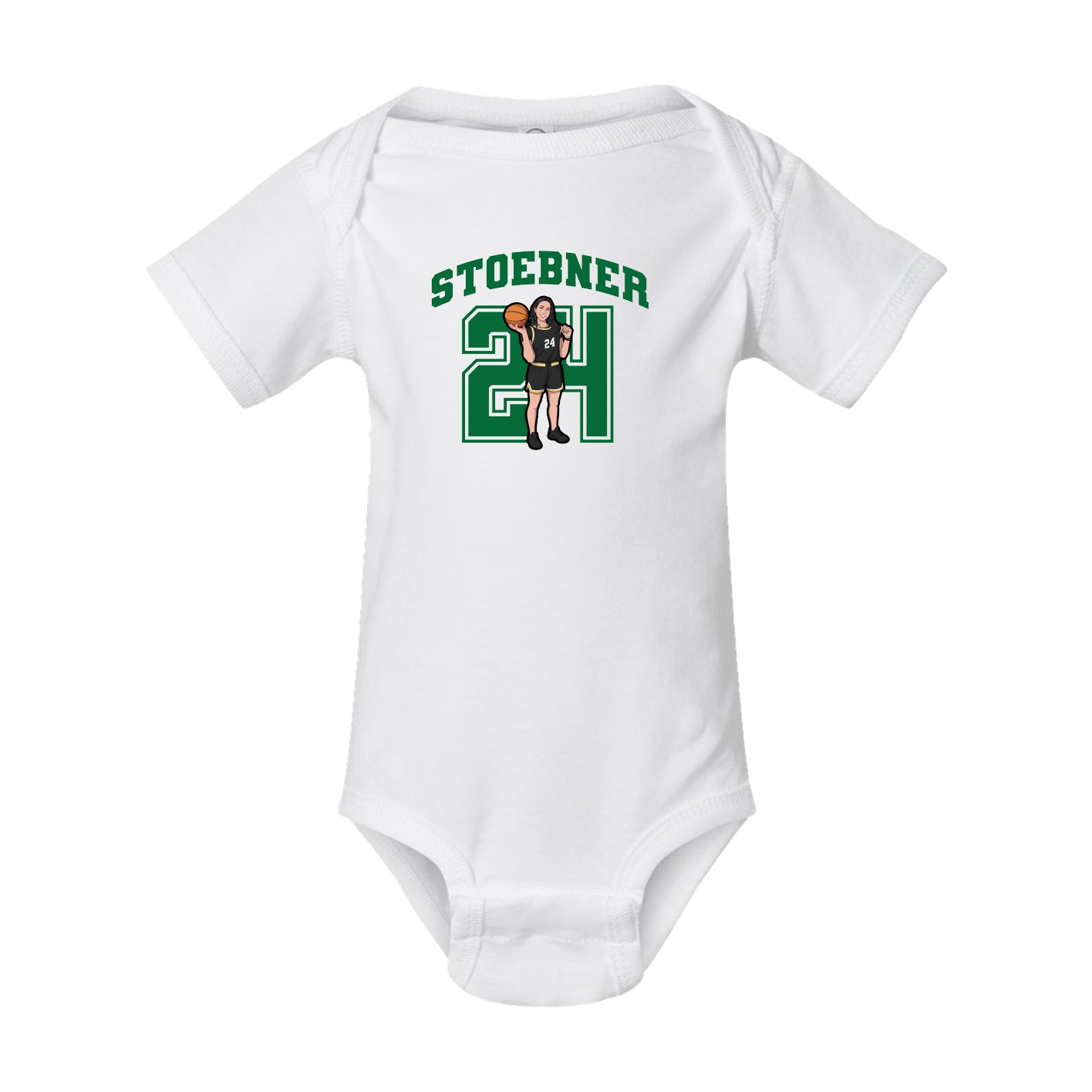 Baby Onesie — Number in White