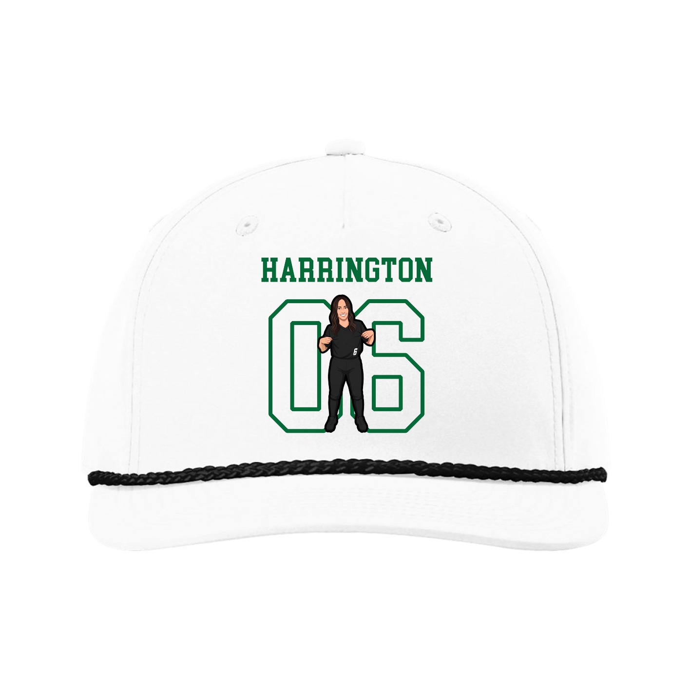 Five-Panel Classic Rope Cap — Shirsey in White