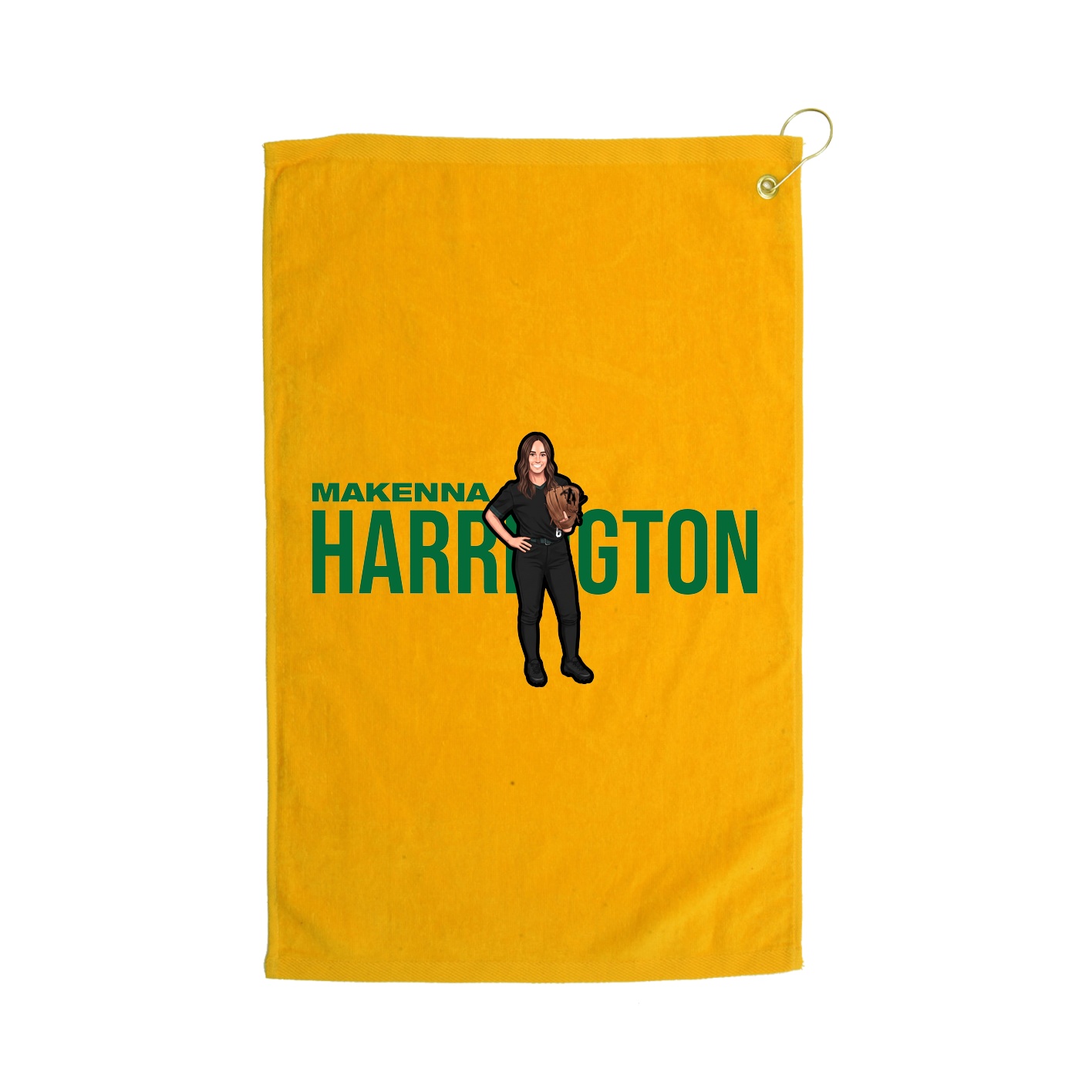 Golf Towel — Player Name in Gold