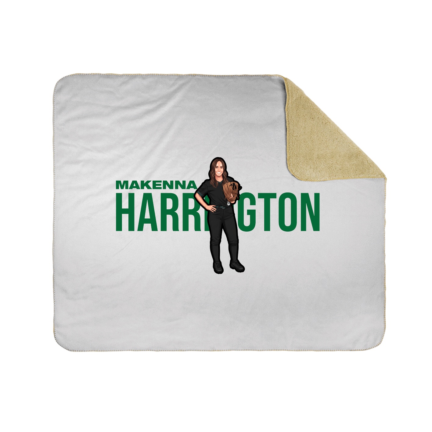 Throw Blanket — Player Name in White