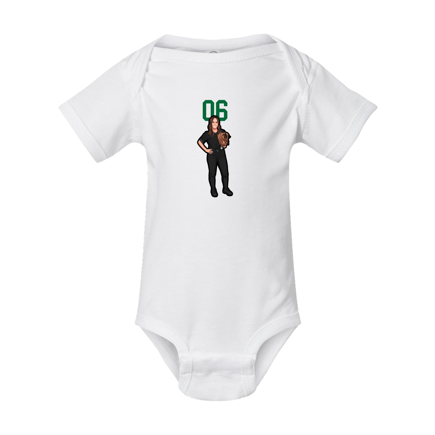 Baby Onesie — Number Top in White