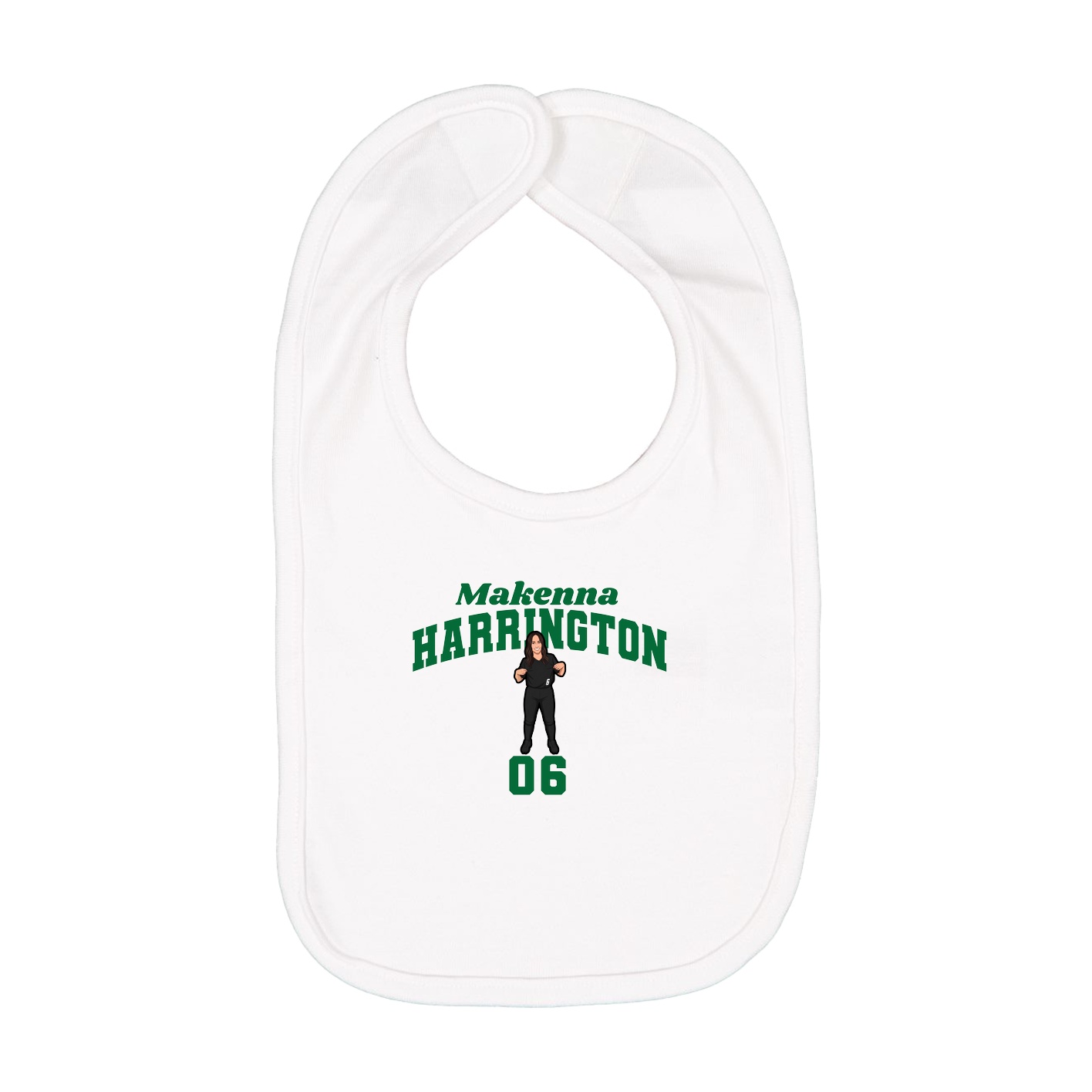 Infant Bib — Signature Arch in White