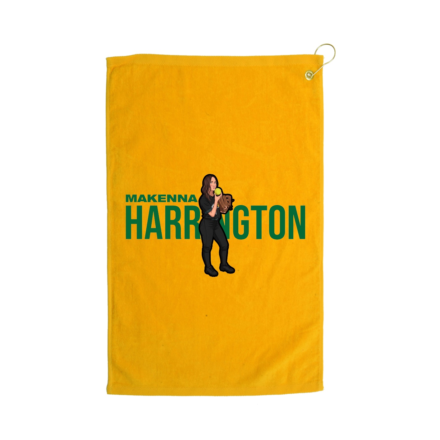 Golf Towel — Player Name in Gold