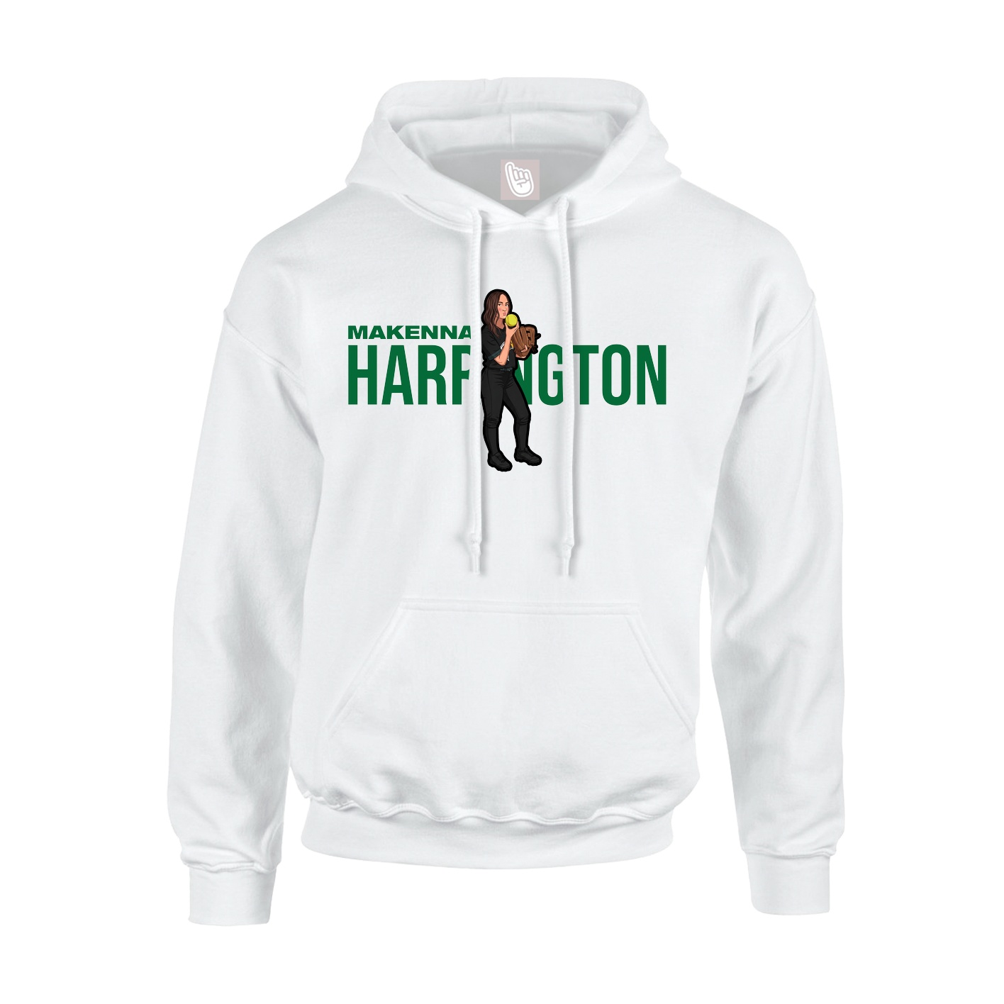 Youth Hoodie — Player Name in White