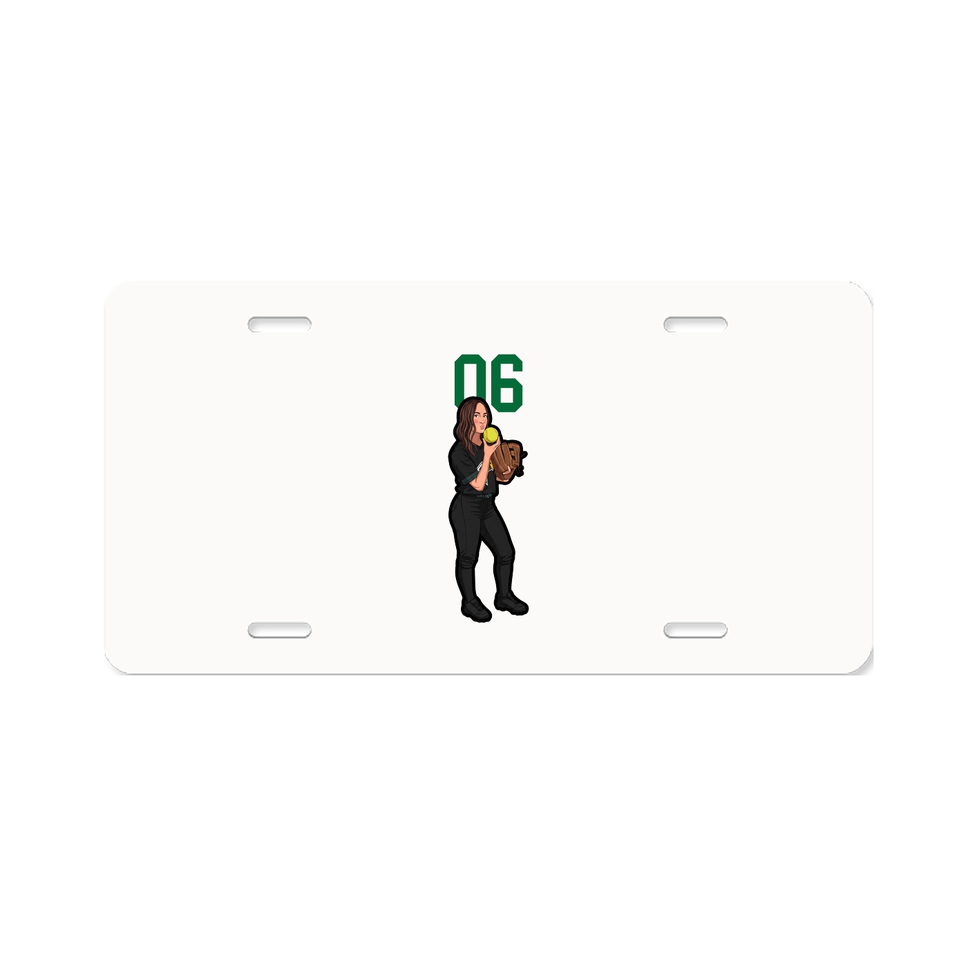 License Plate — Number Top in Classic