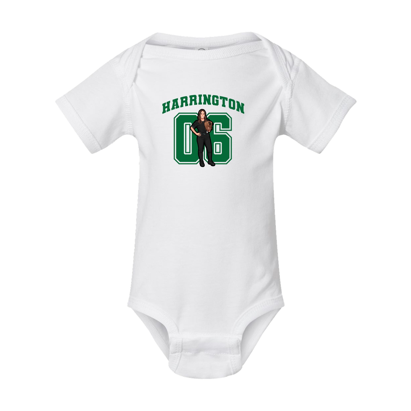 Baby Onesie — Number in White