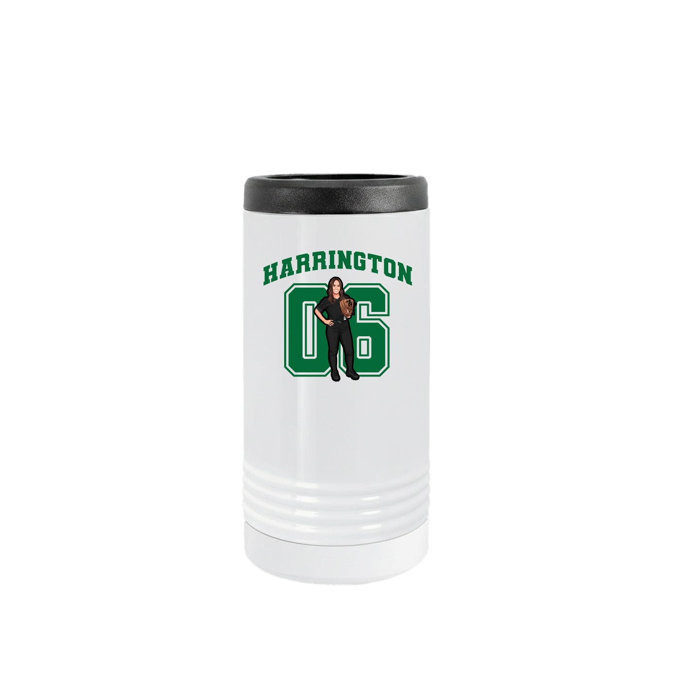 Slim Beverage Holder — Number in White