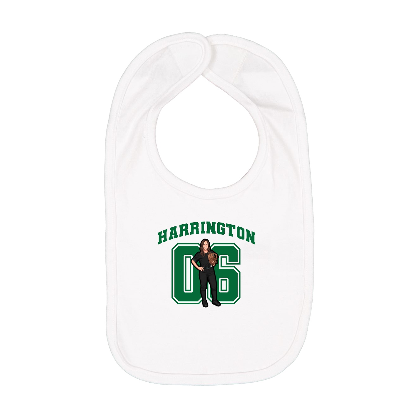 Infant Bib — Number in White