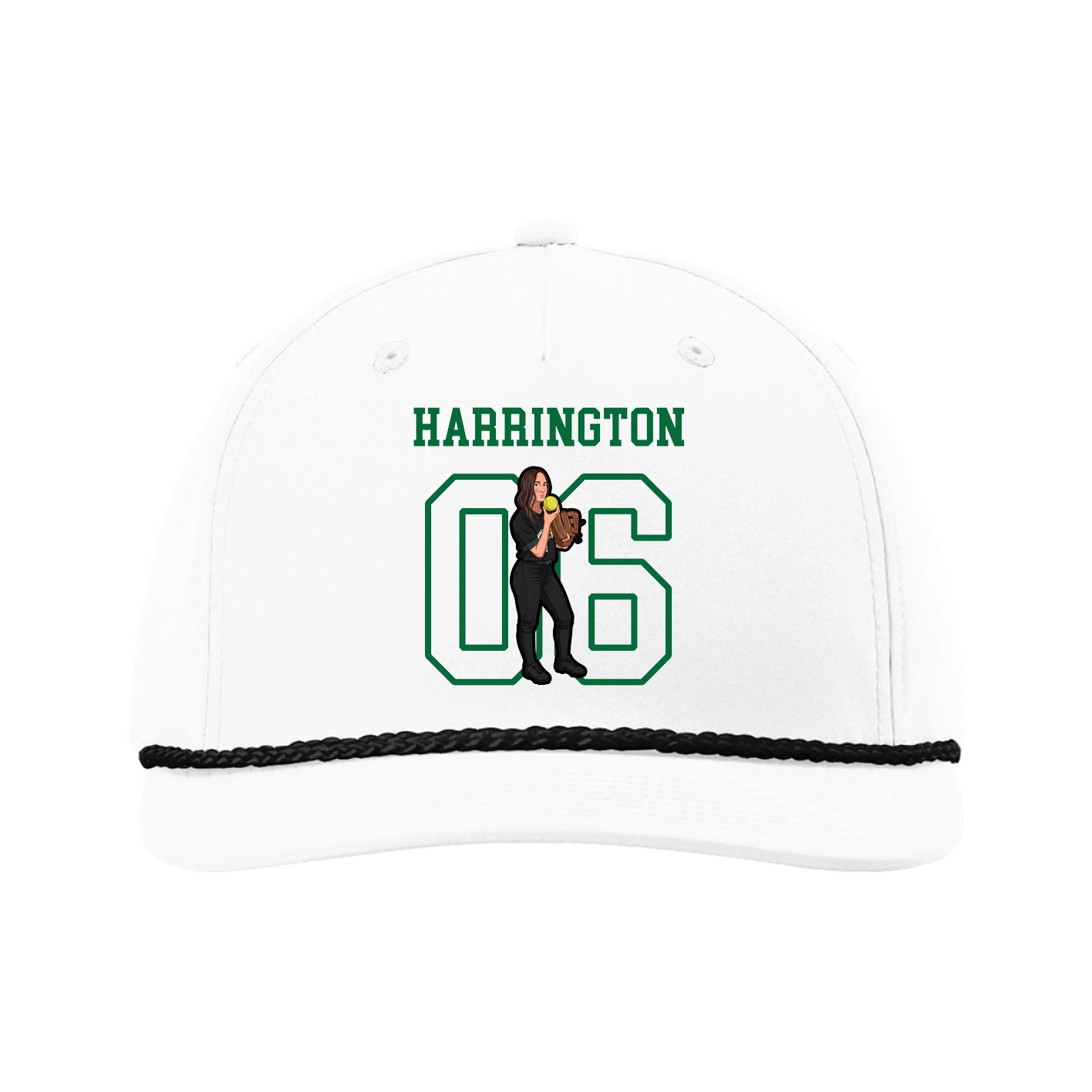 Five-Panel Classic Rope Cap — Shirsey in White