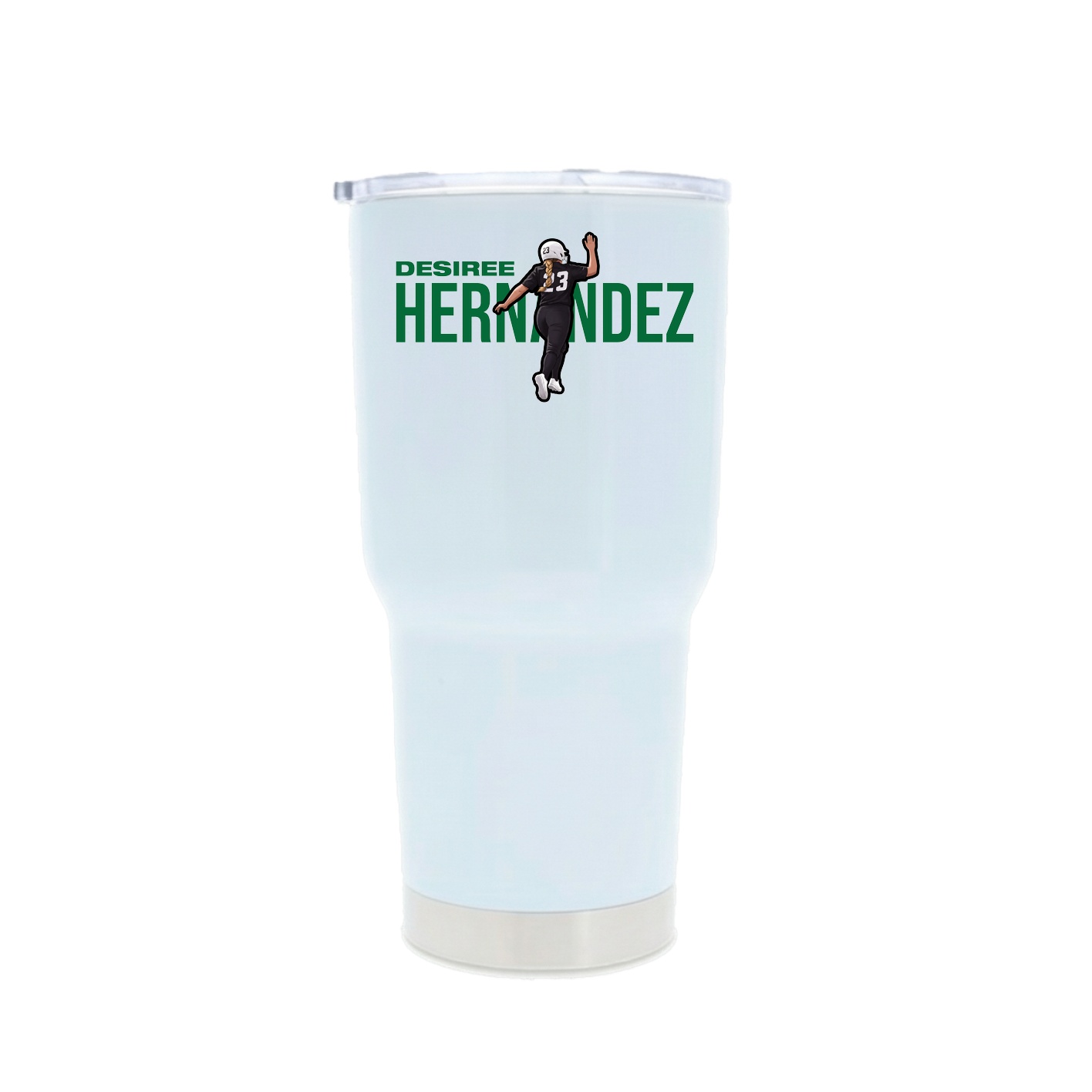 30oz Stainless Steel Tumbler — Player Name in White