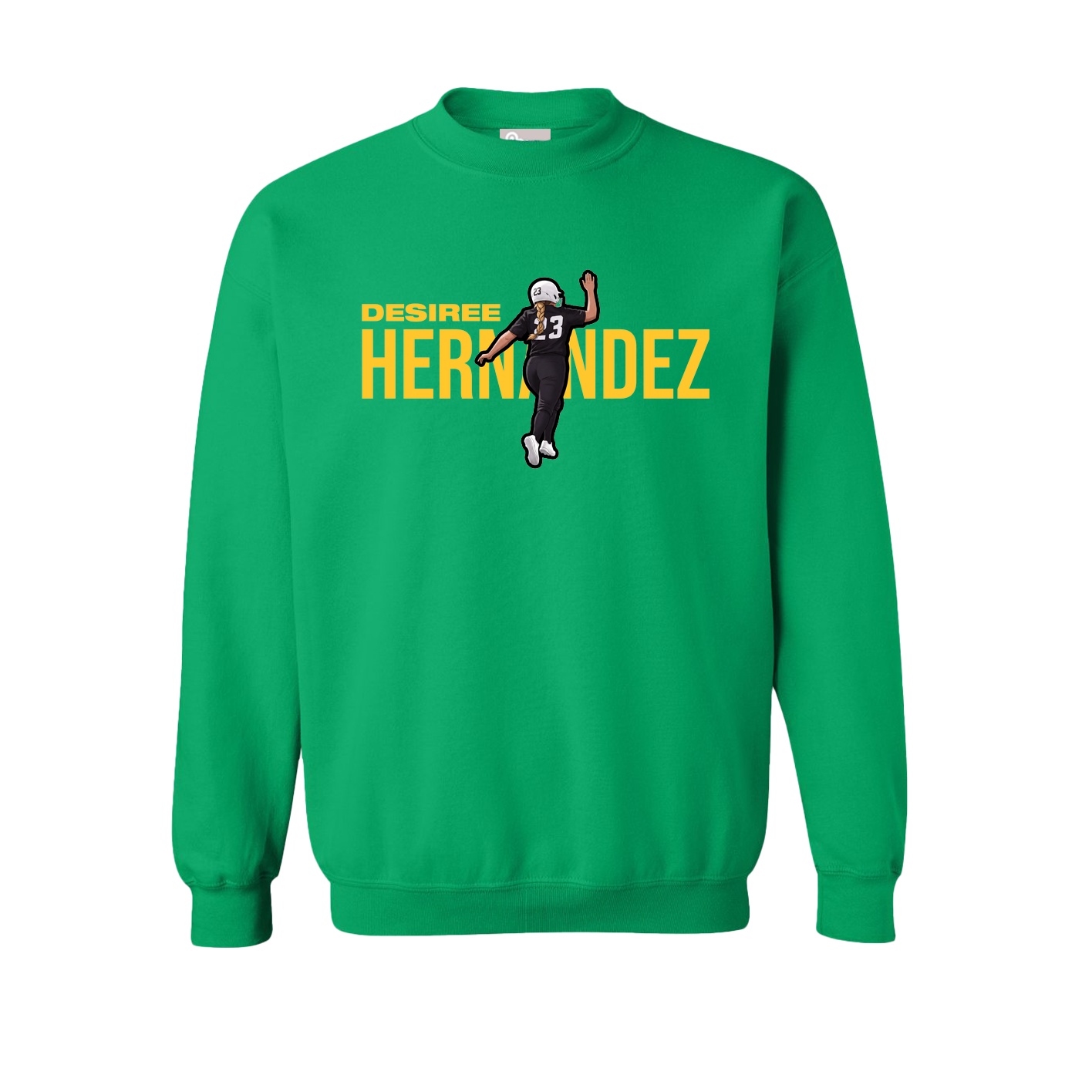 Fleece Crew — Player Name in Green