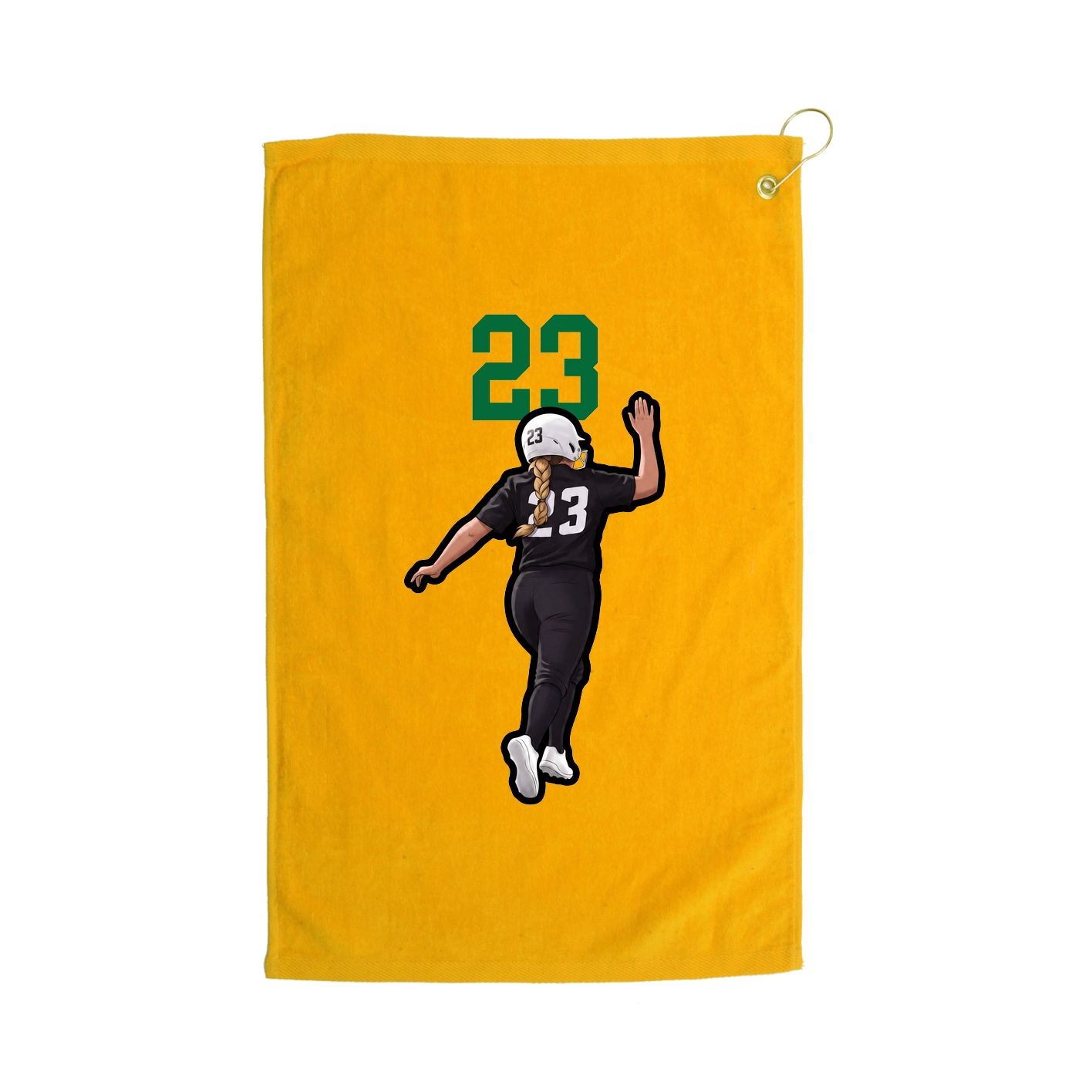 Golf Towel — Number Top in Gold