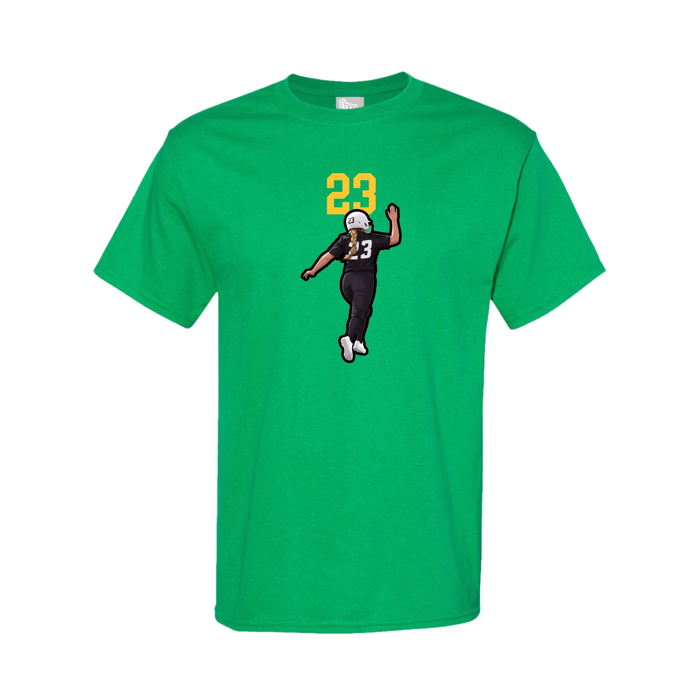 Youth Tee — Number Top in Green