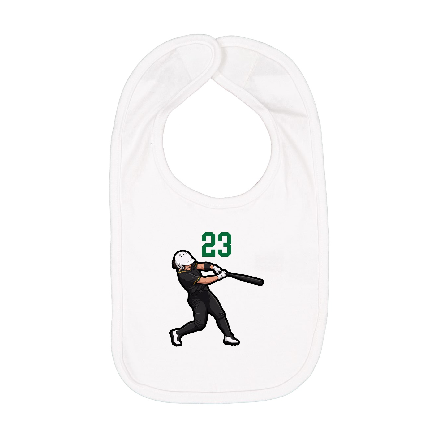 Infant Bib — Number Top in White