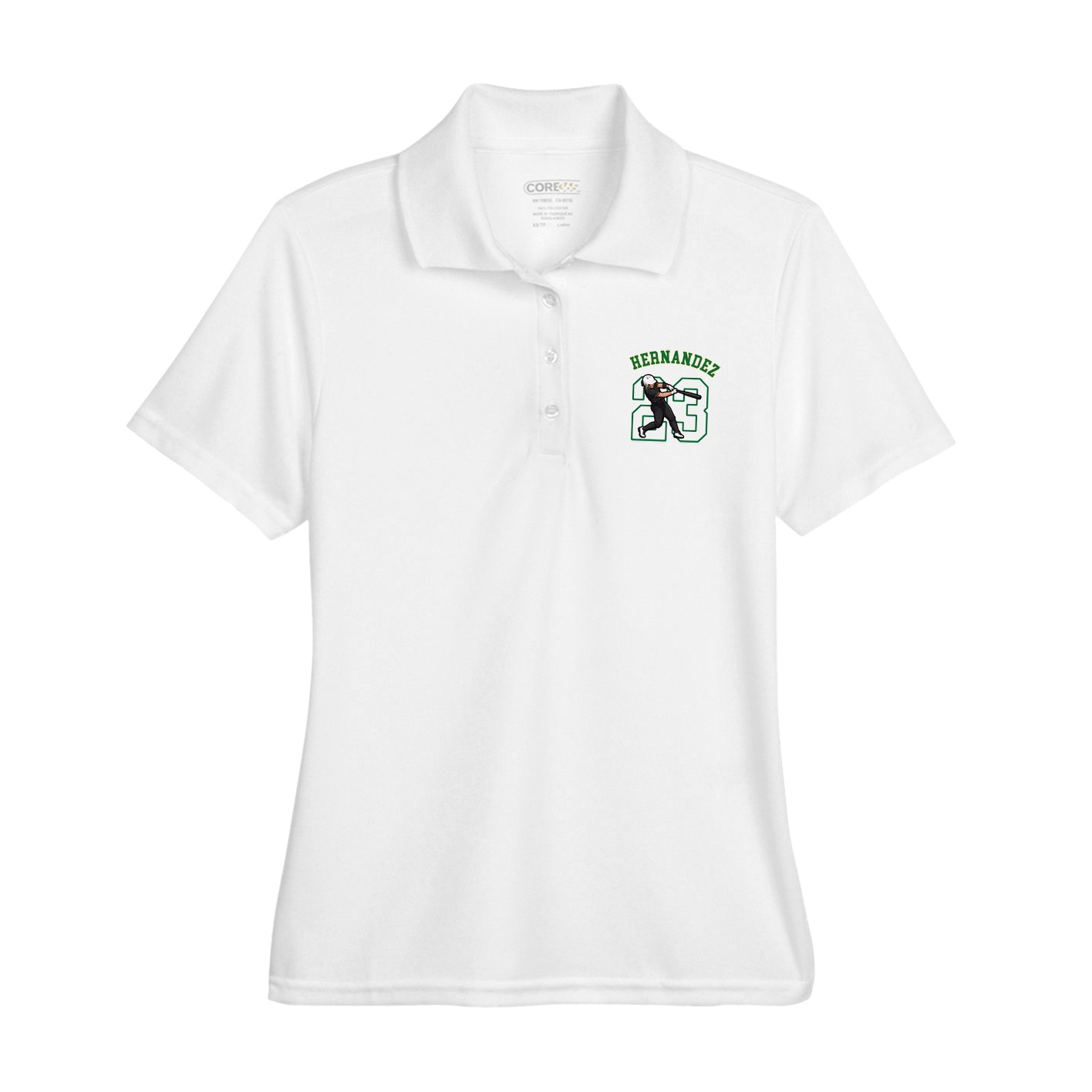 Womens Performance Polo — Shirsey Arch in White