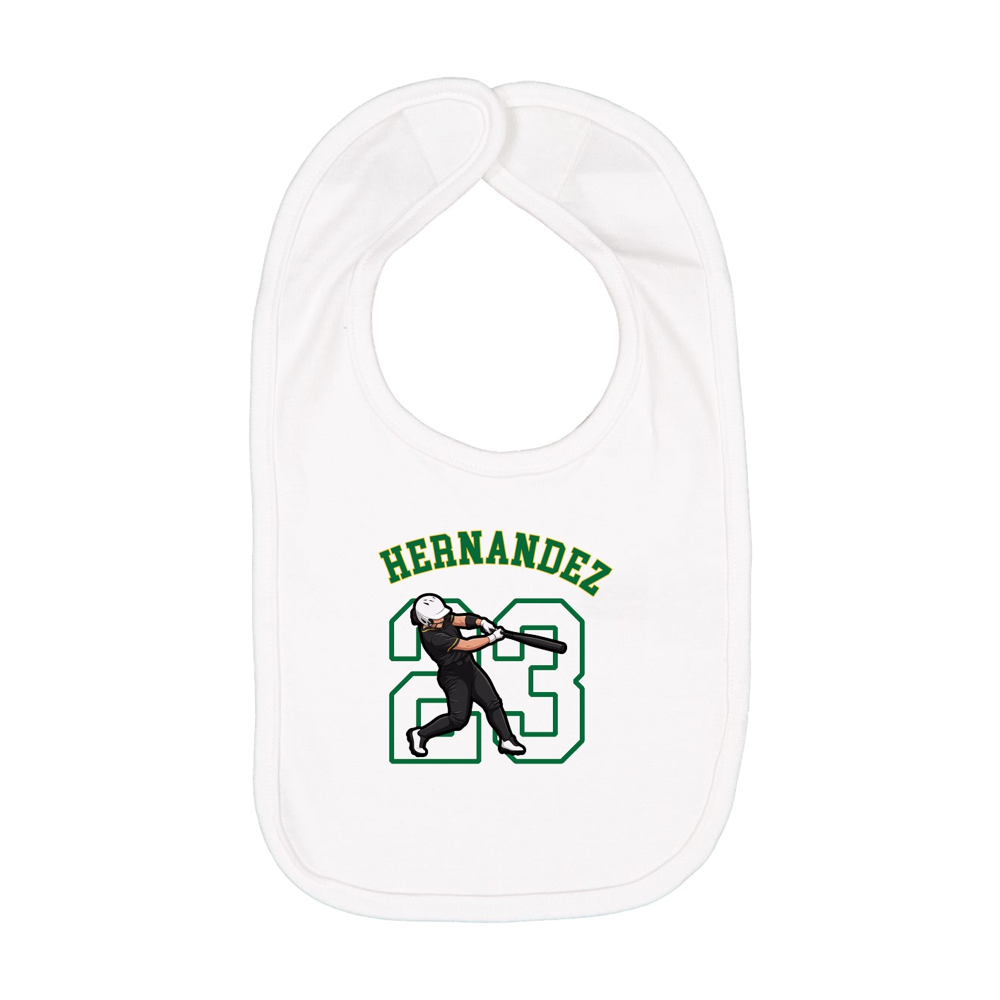 Infant Bib — Shirsey Arch in White