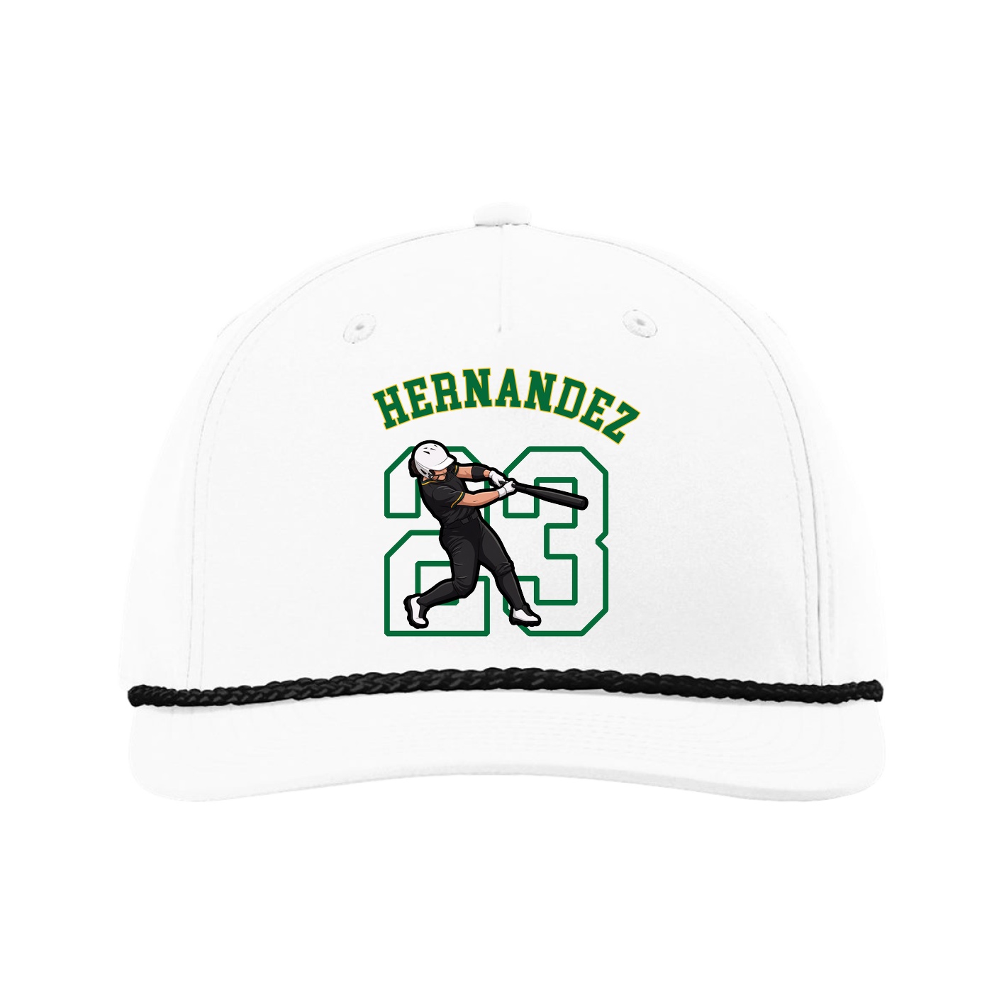 Five-Panel Classic Rope Cap — Shirsey Arch in White