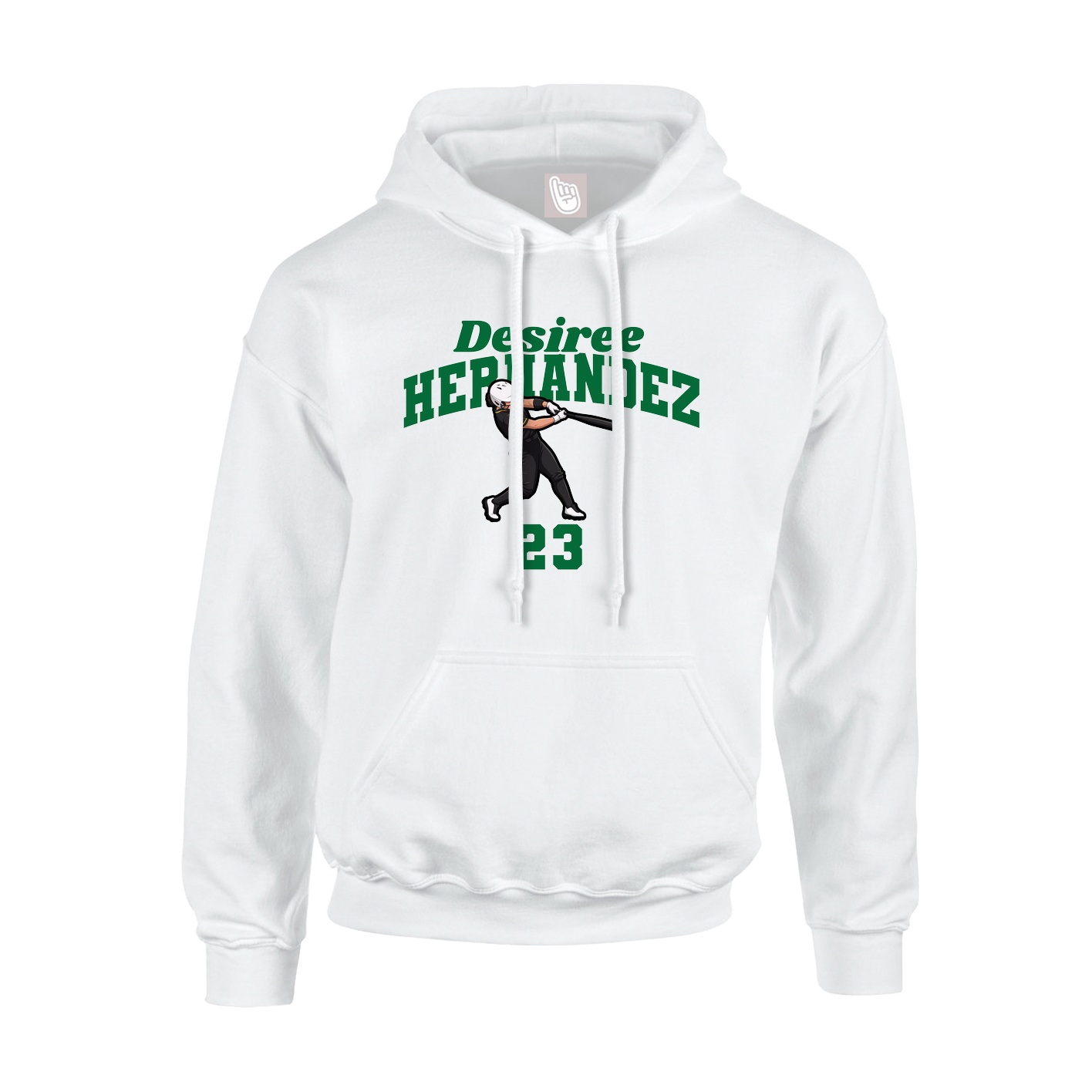 Youth Hoodie — Signature Arch in White