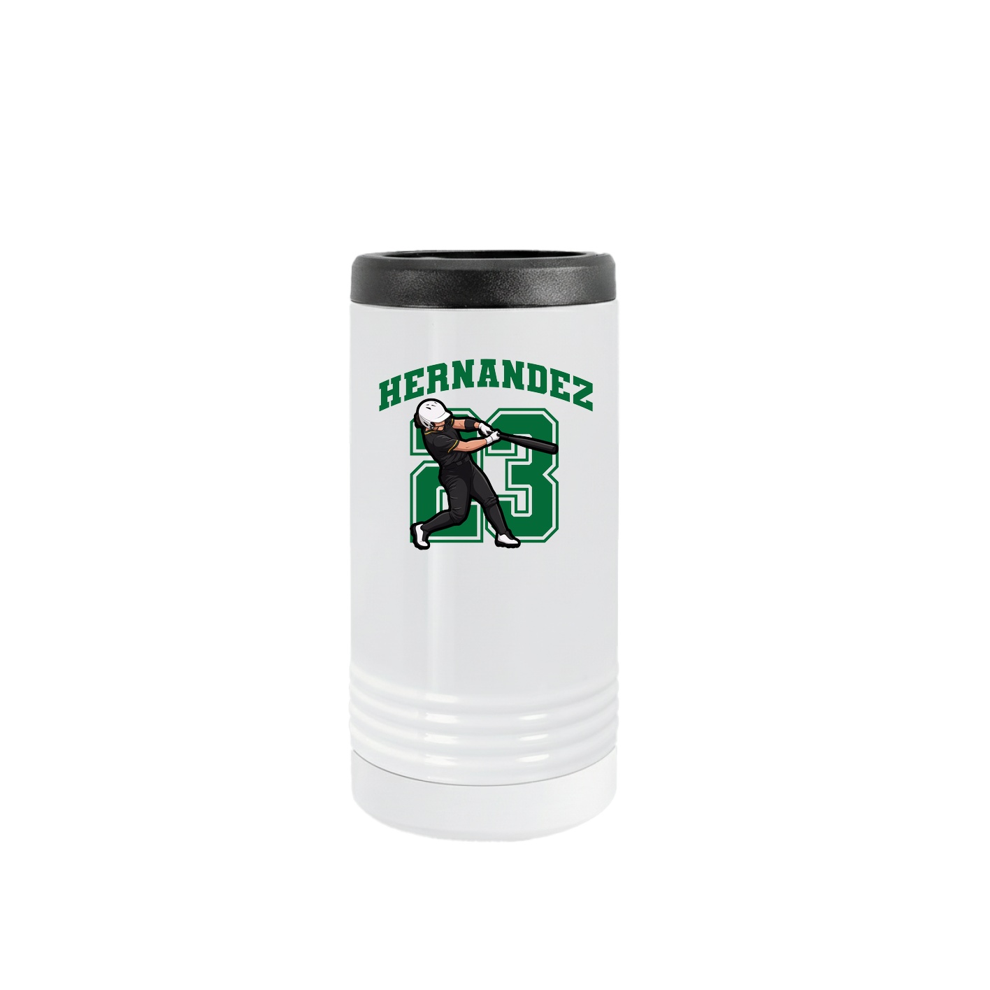 Slim Beverage Holder — Number in White