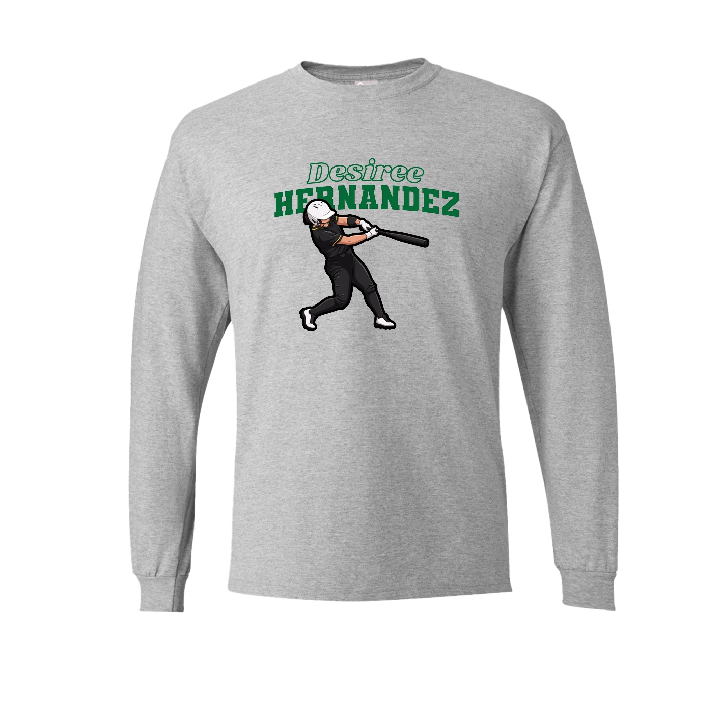 Long Sleeve Tee — Name Arch in Grey