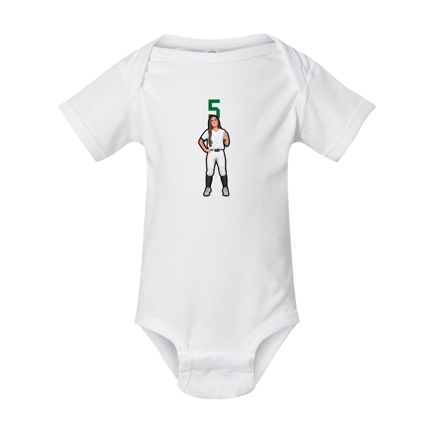 Baby Onesie — Number Top in White