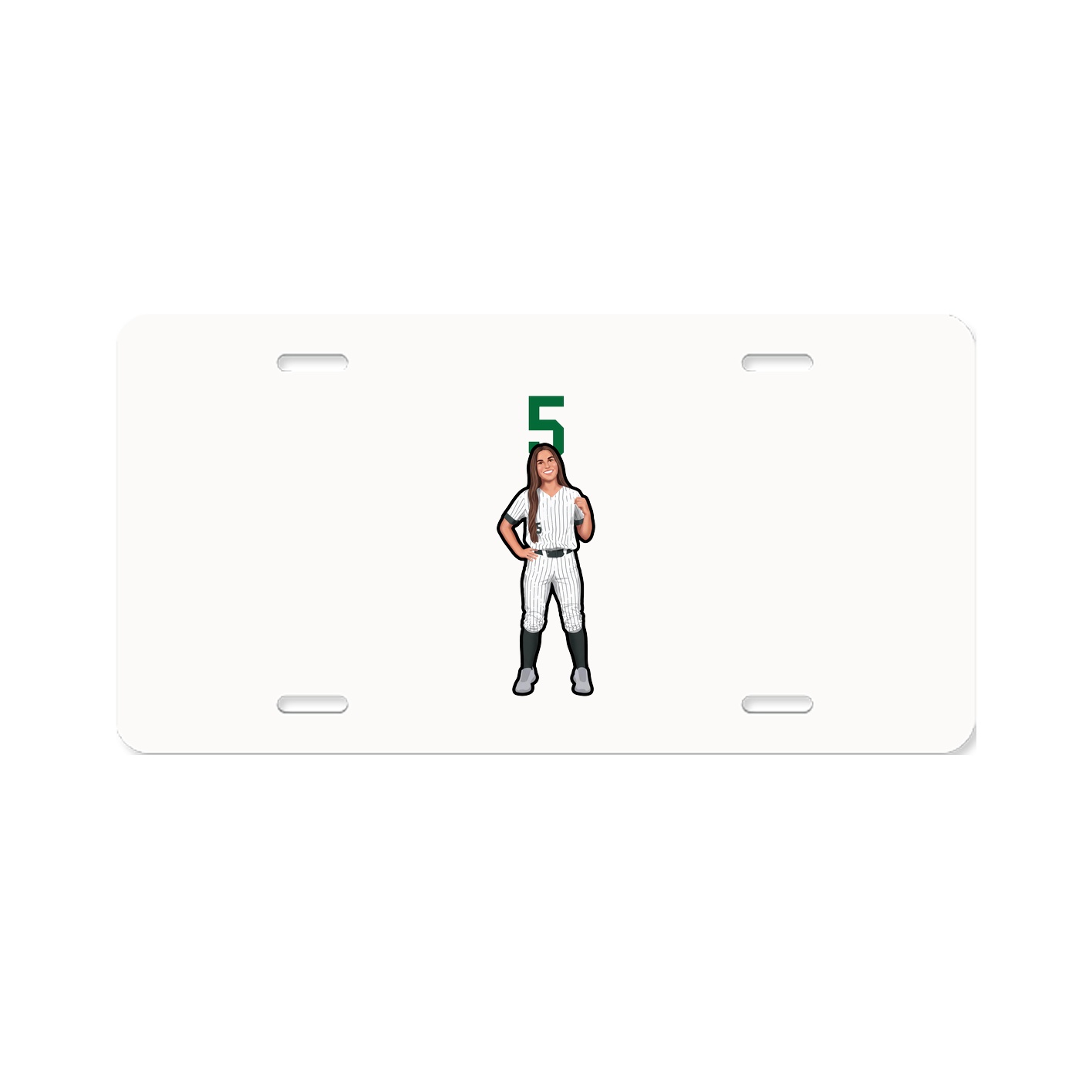 License Plate — Number Top in Classic