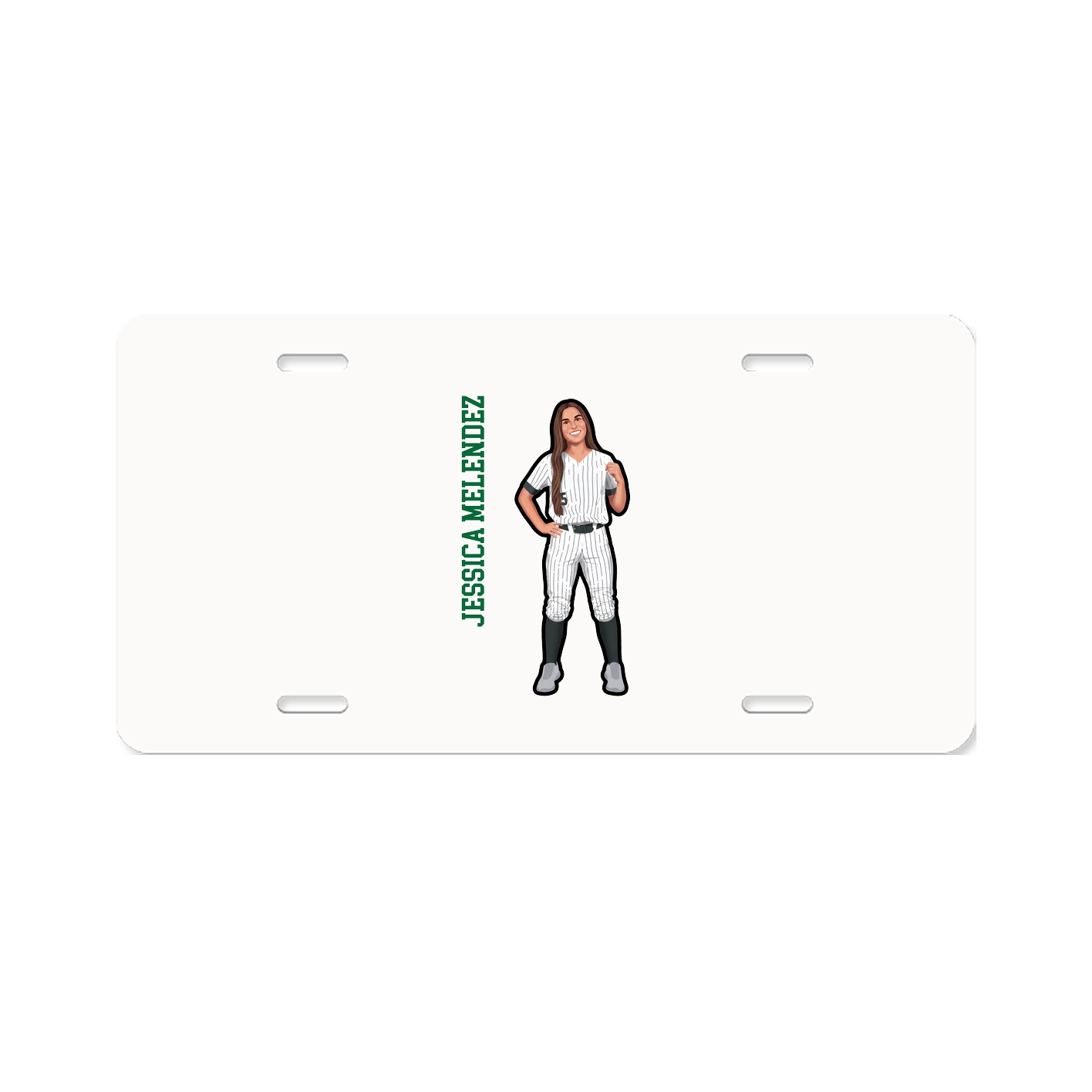License Plate — Name Vertical in Classic