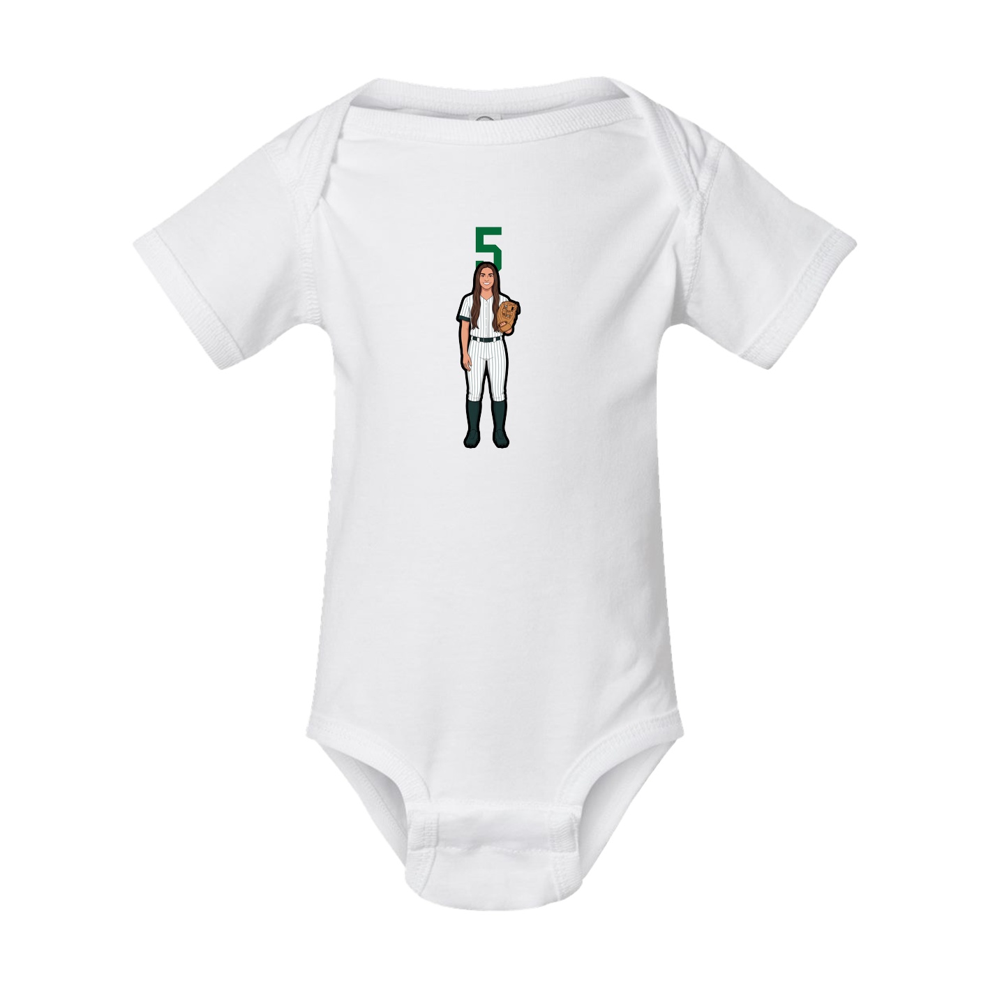 Baby Onesie — Number Top in White