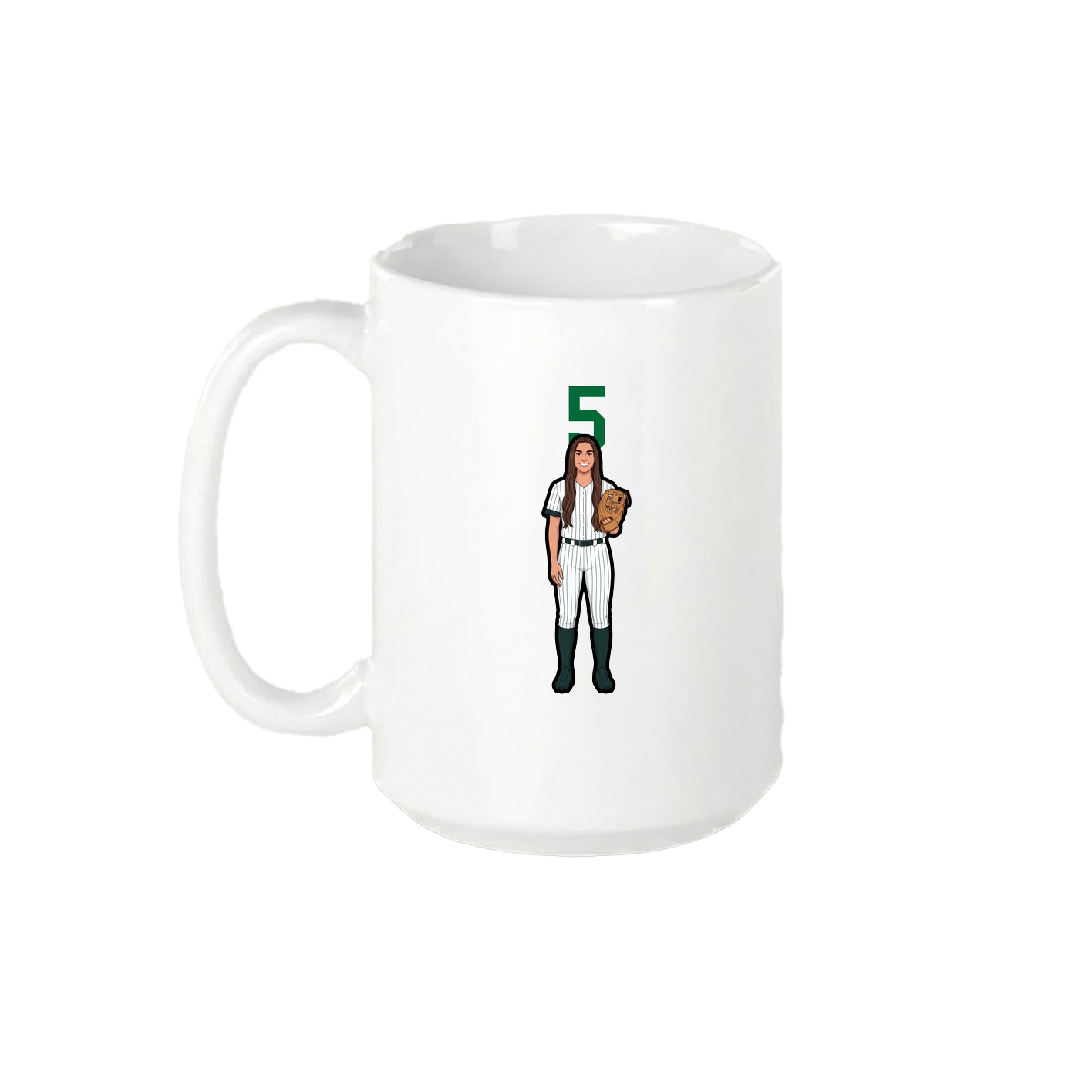 15oz Coffee Mug — Number Top in White