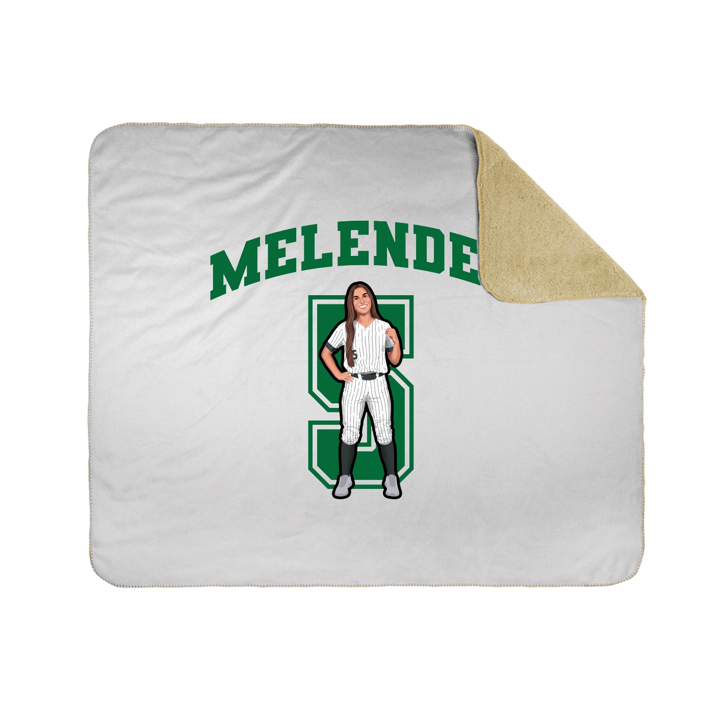 Throw Blanket — Number in White