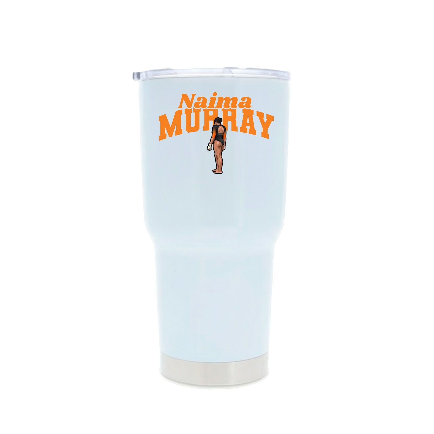30oz Stainless Steel Tumbler — Signature Arch in White