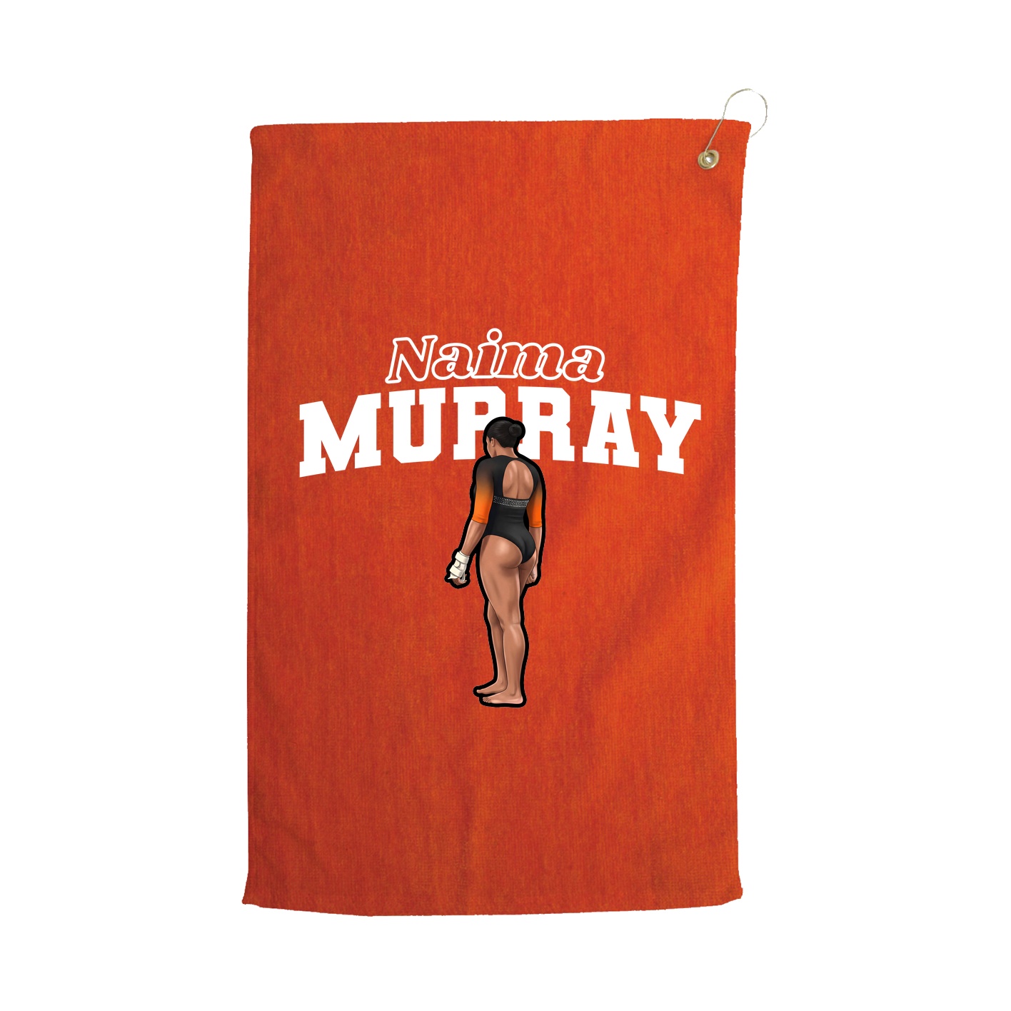 Golf Towel — Name Arch in Orange