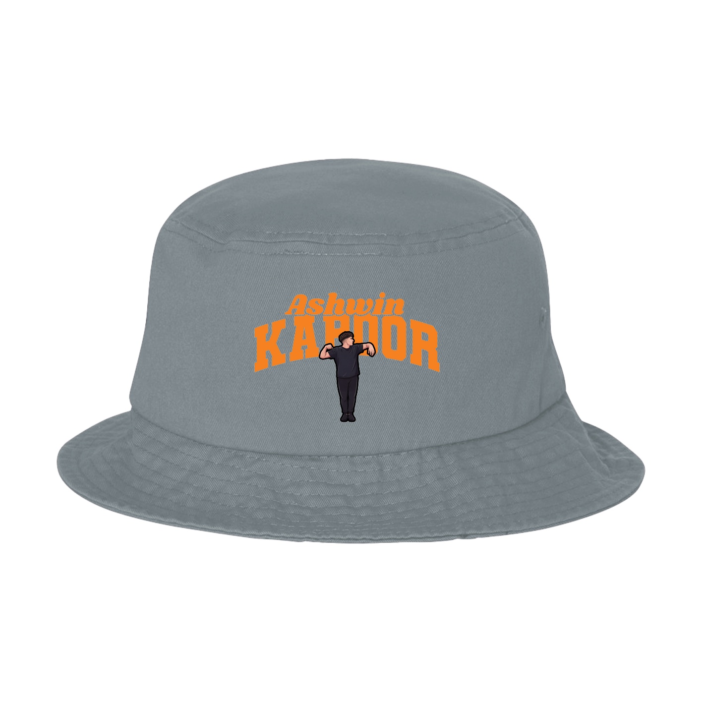 Bucket Cap — Signature Arch in Grey