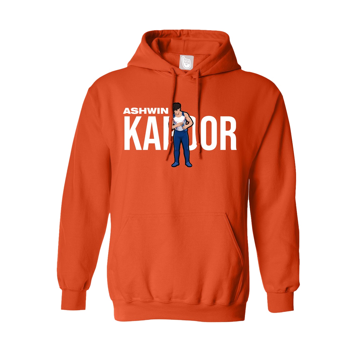 Youth Hoodie — Player Name in Orange