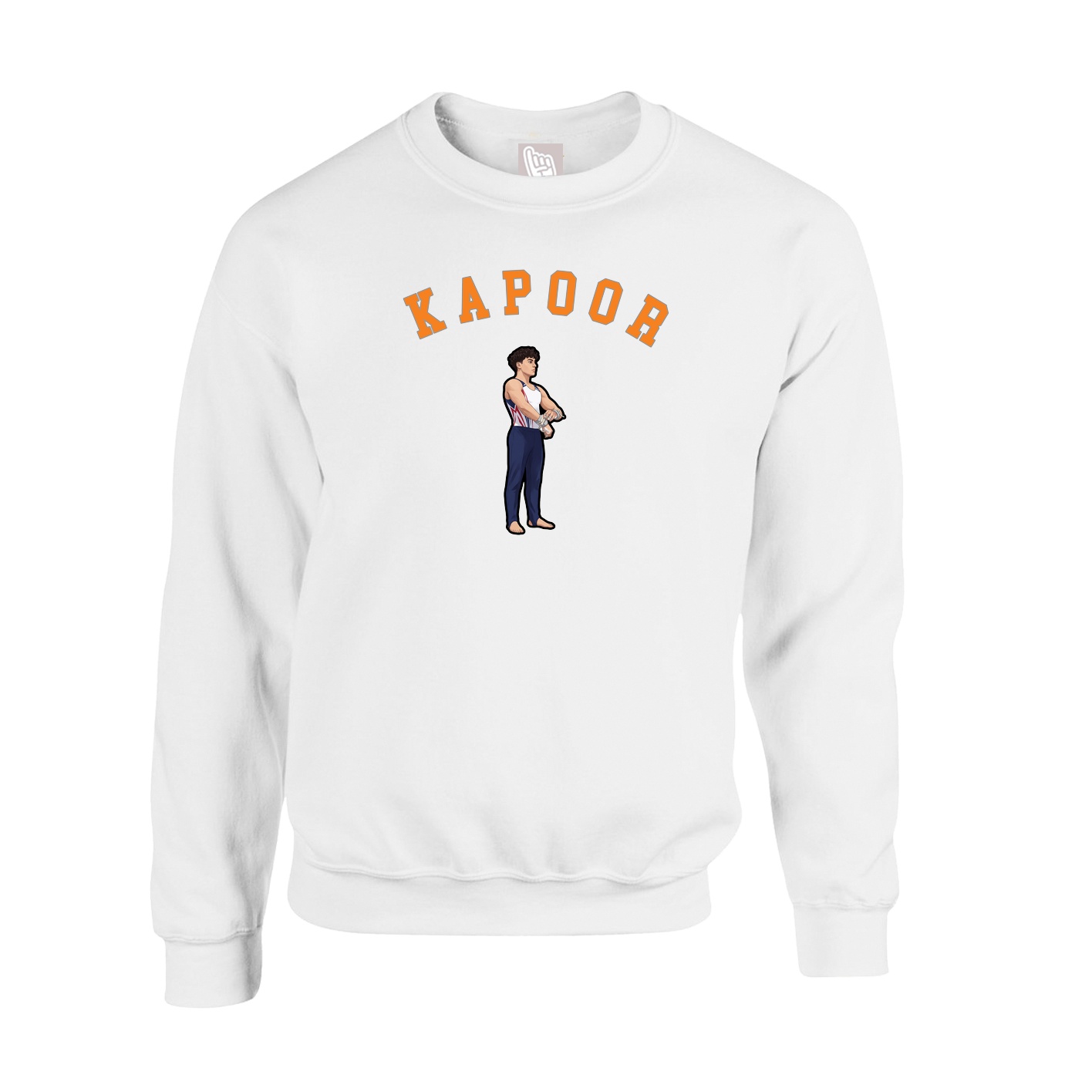 Fleece Crew — Shirsey Arch in White