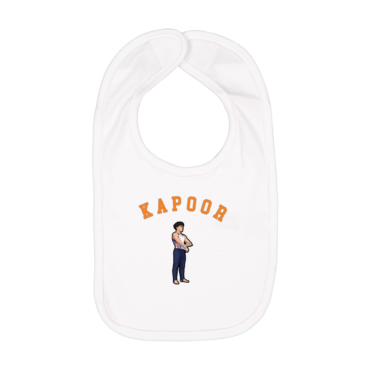 Infant Bib — Shirsey Arch in White