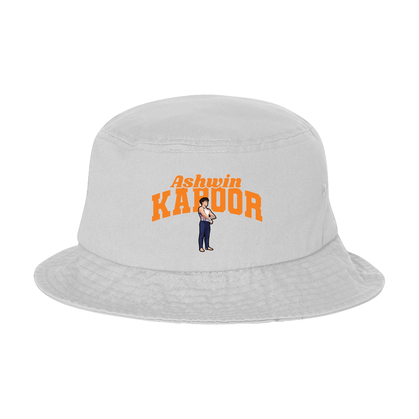 Bucket Cap — Signature Arch in White