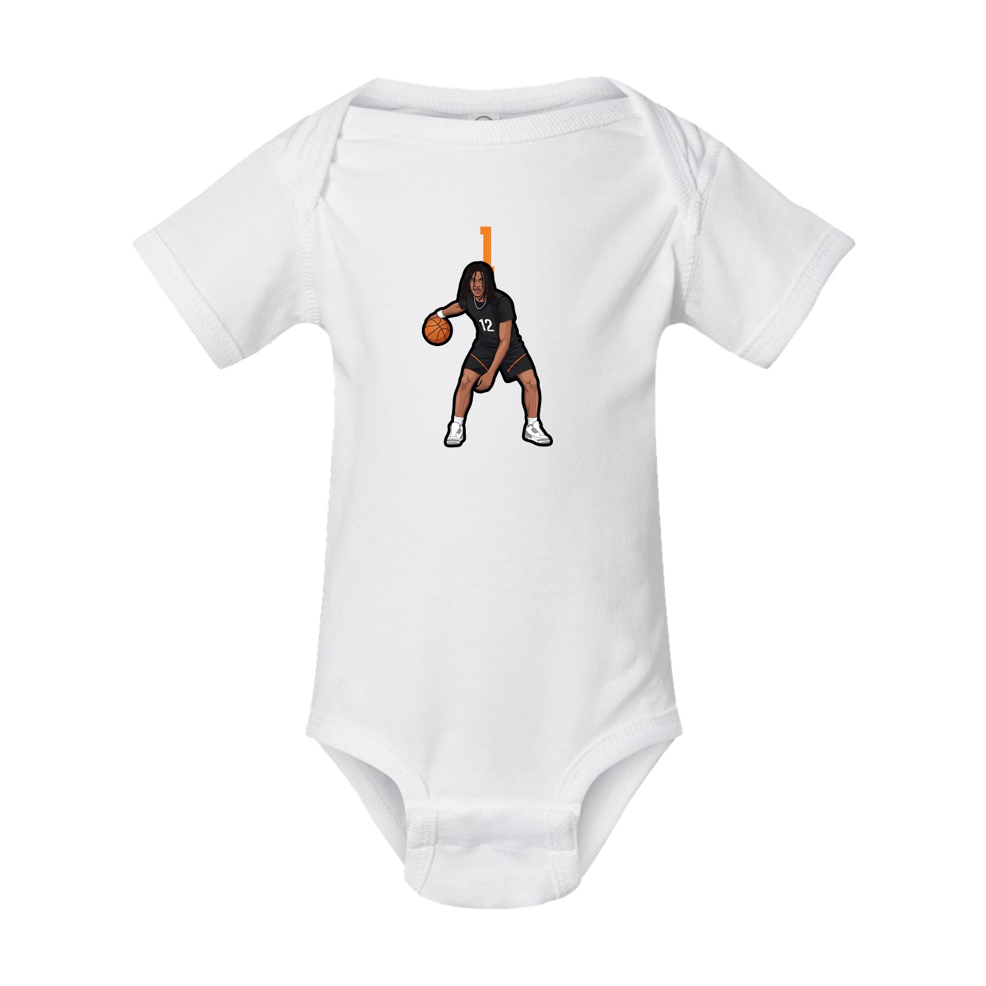 Baby Onesie — Number Top in White