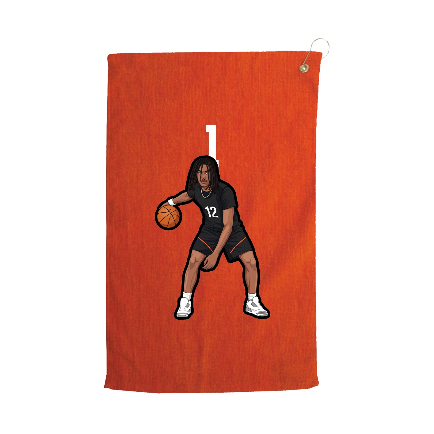 Golf Towel — Number Top in Orange