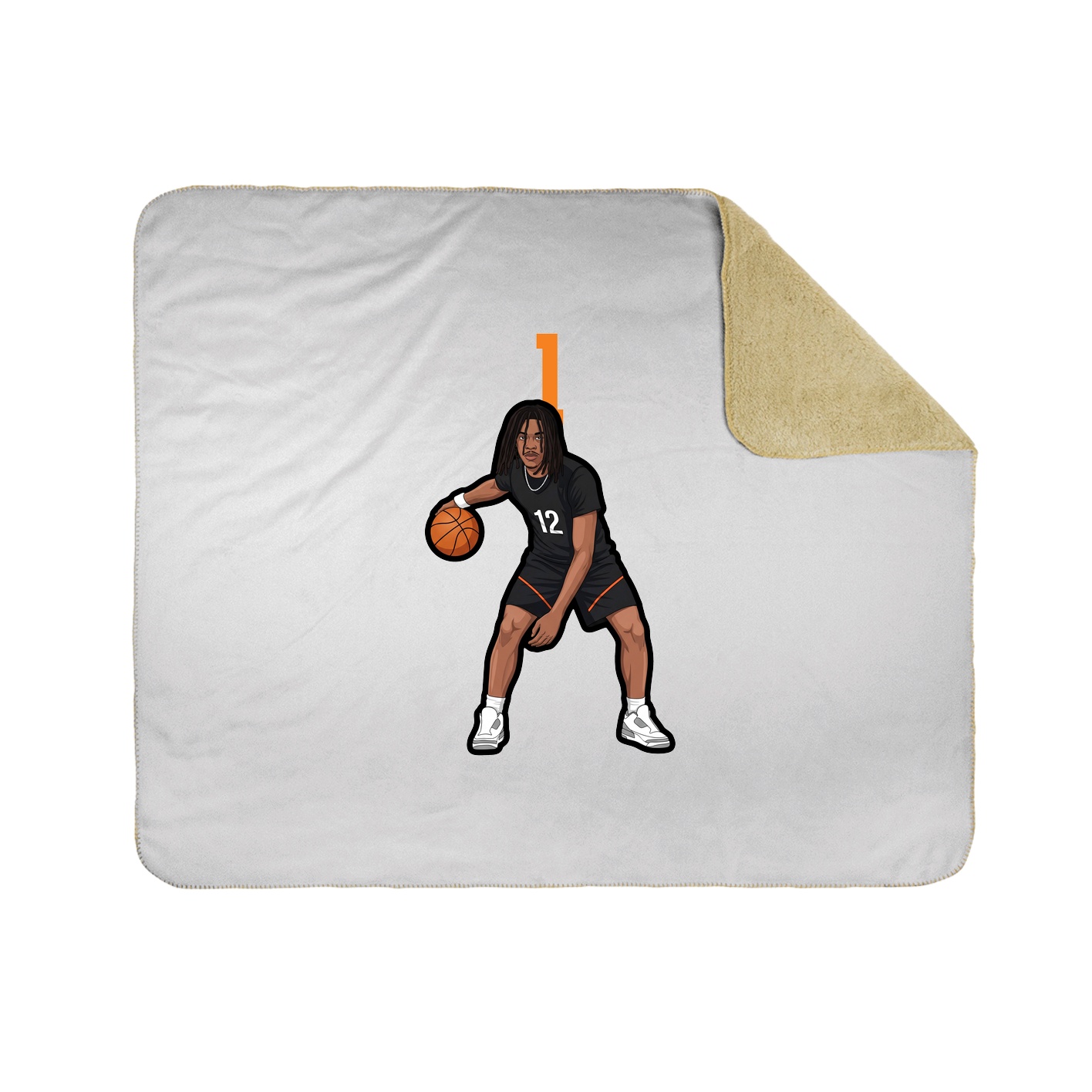 Throw Blanket — Number Top in White
