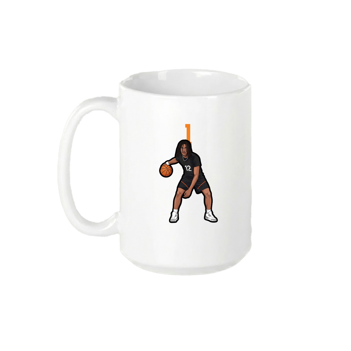 15oz Coffee Mug — Number Top in White
