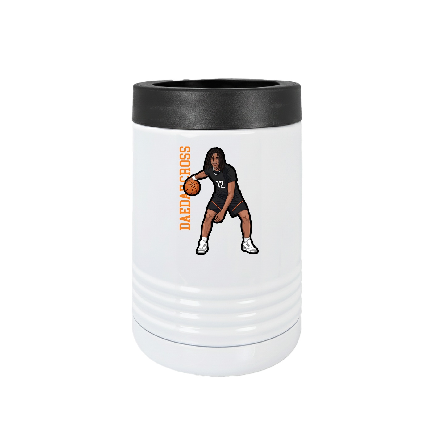 Beverage Holder — Name Vertical in White