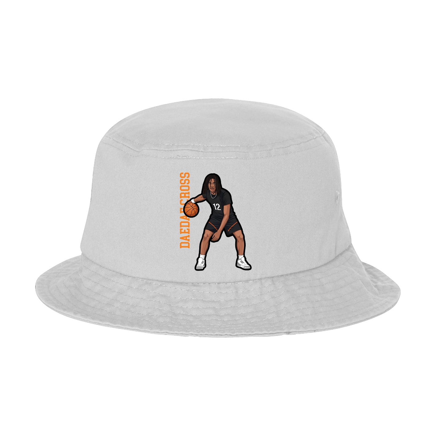 Bucket Cap — Name Vertical in White