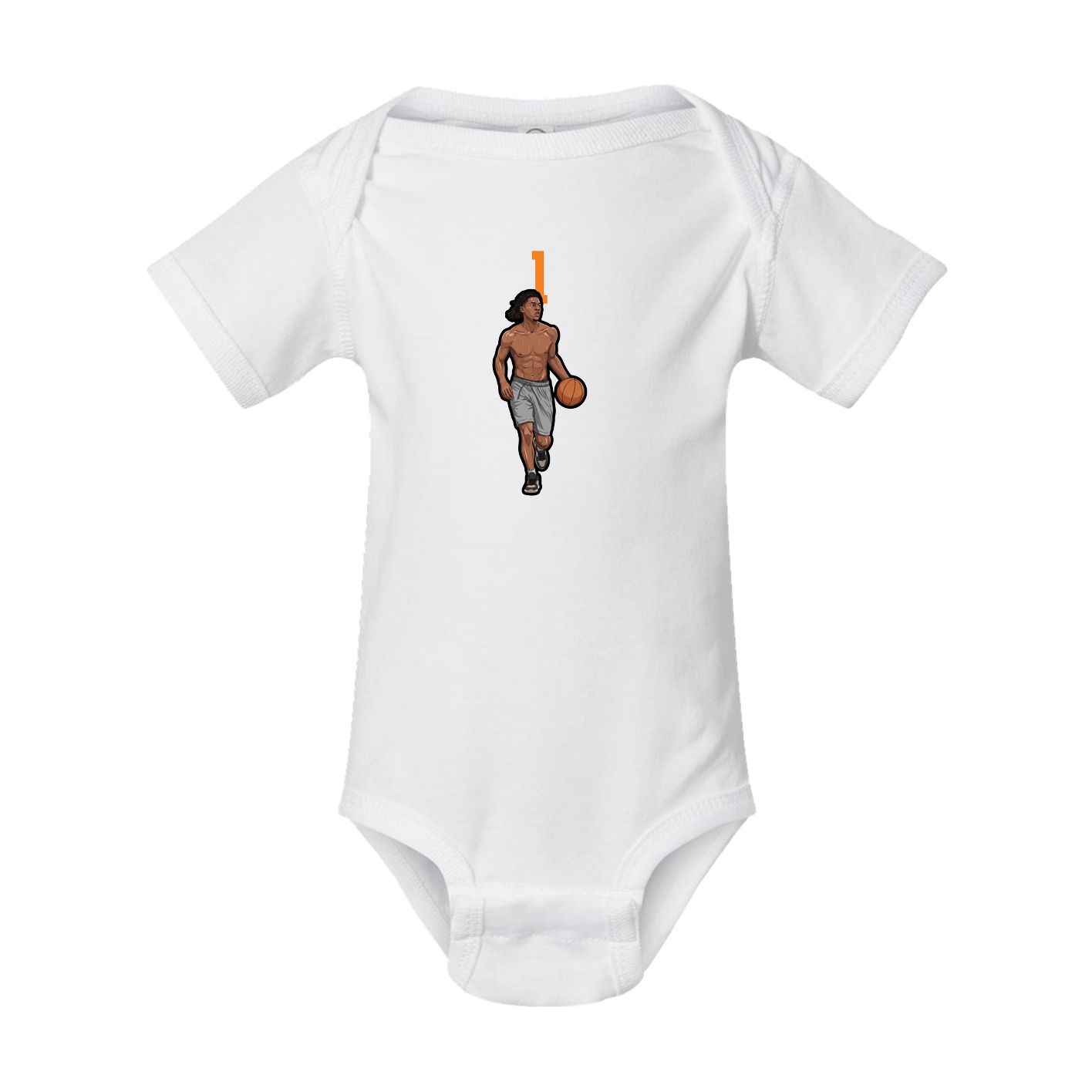 Baby Onesie — Number Top in White