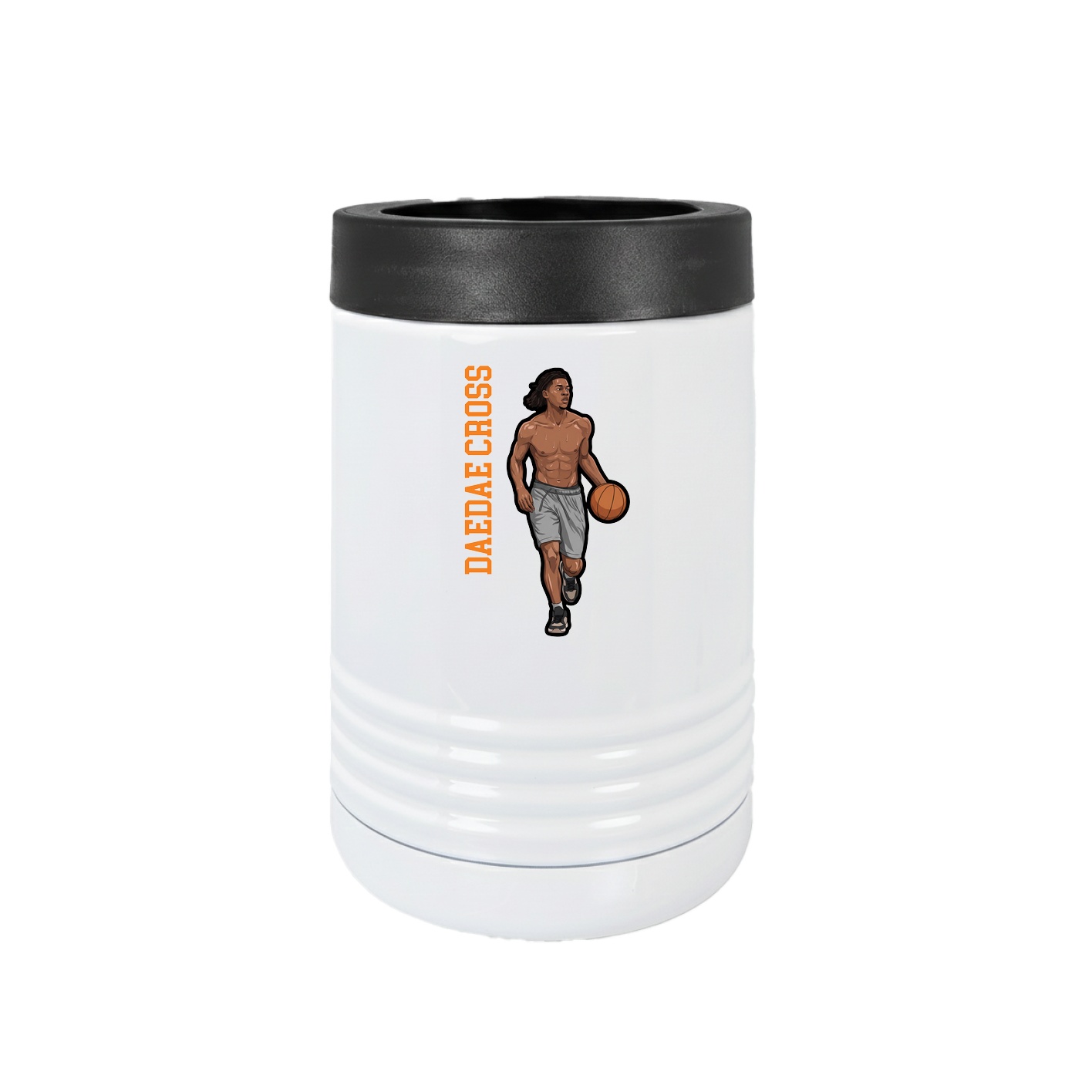 Beverage Holder — Name Vertical in White