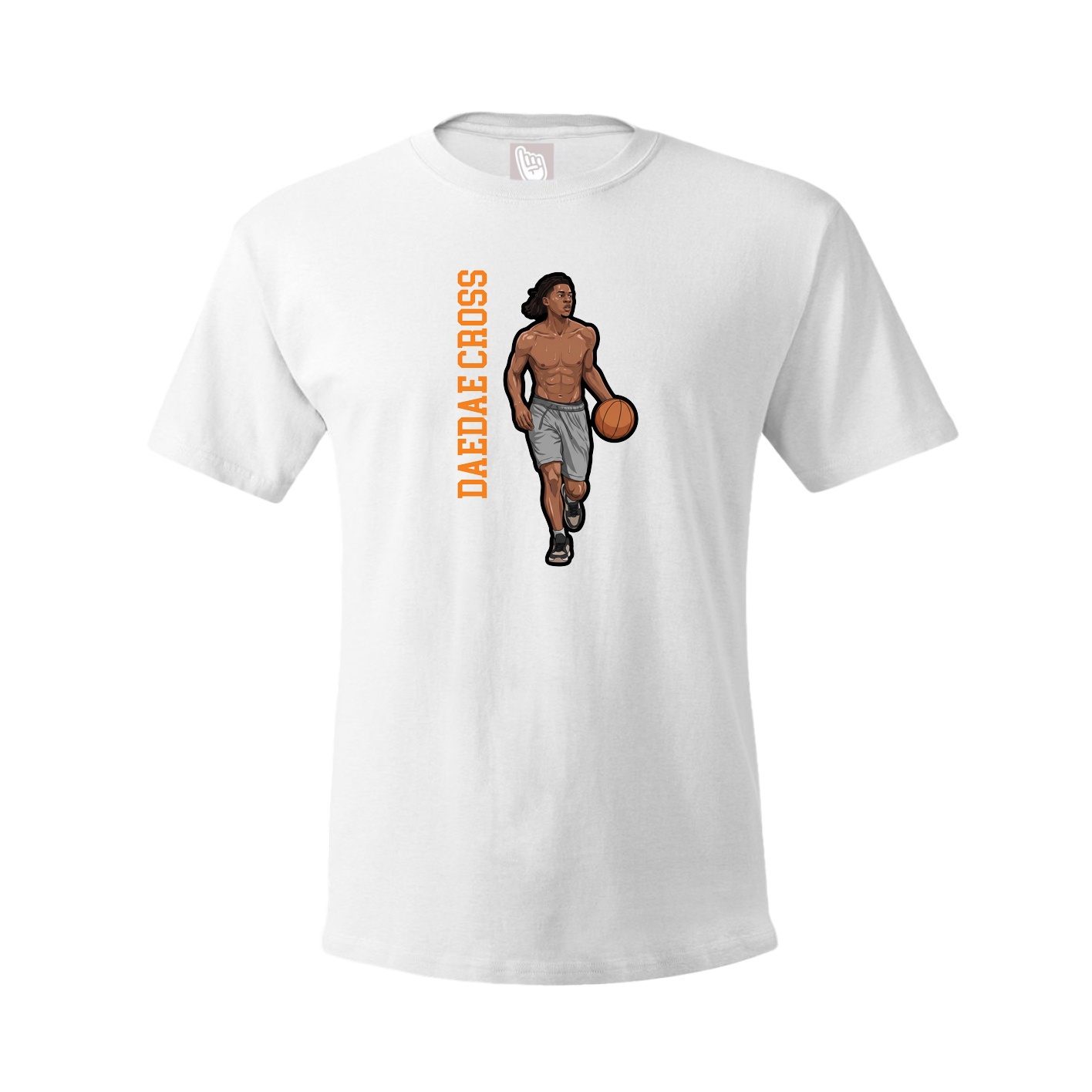 Tee — Name Vertical in White