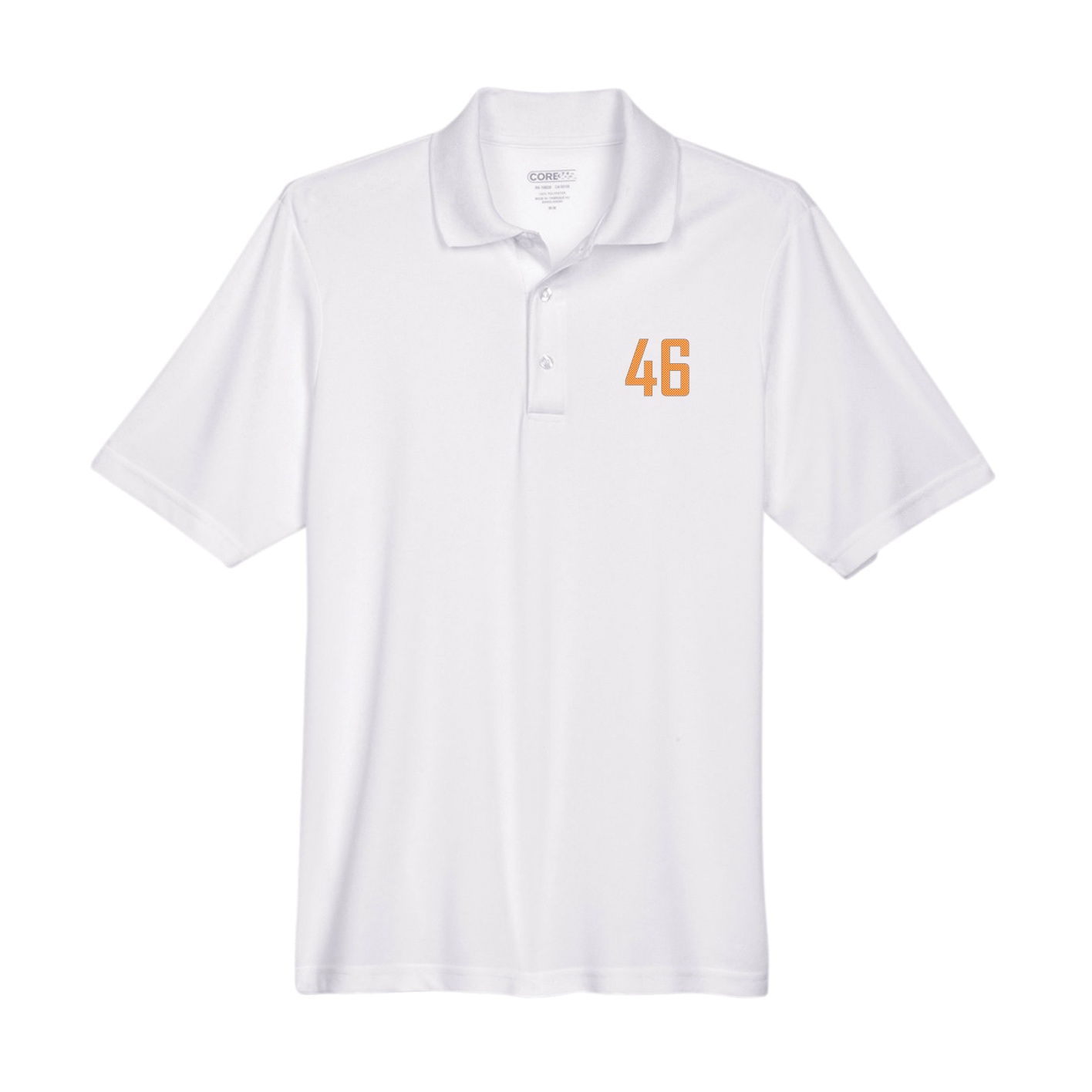 Performance Polo — Front Shirsy in White